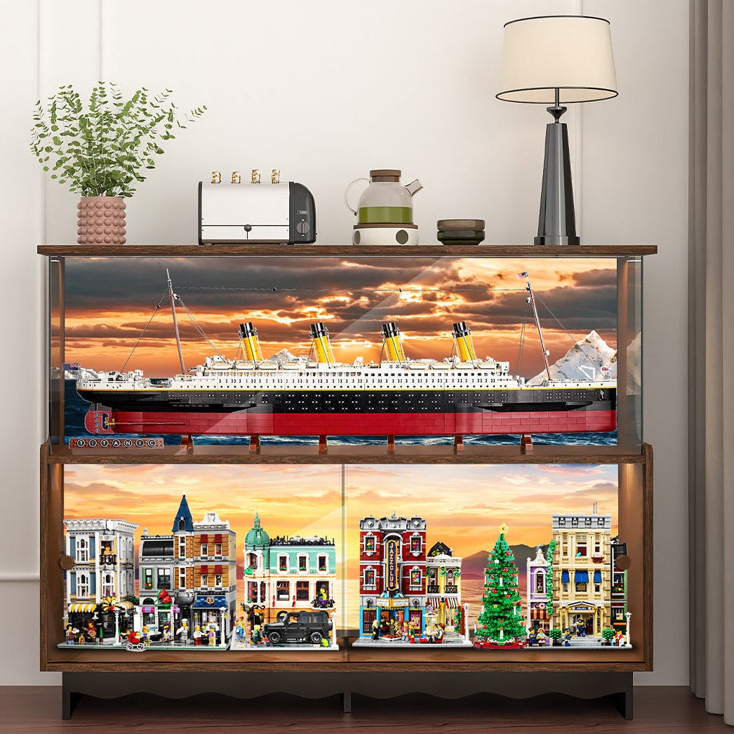 LED Light Display Cabinet for LEGO Icons 10294 Titanic (Lego Set NOT Include)