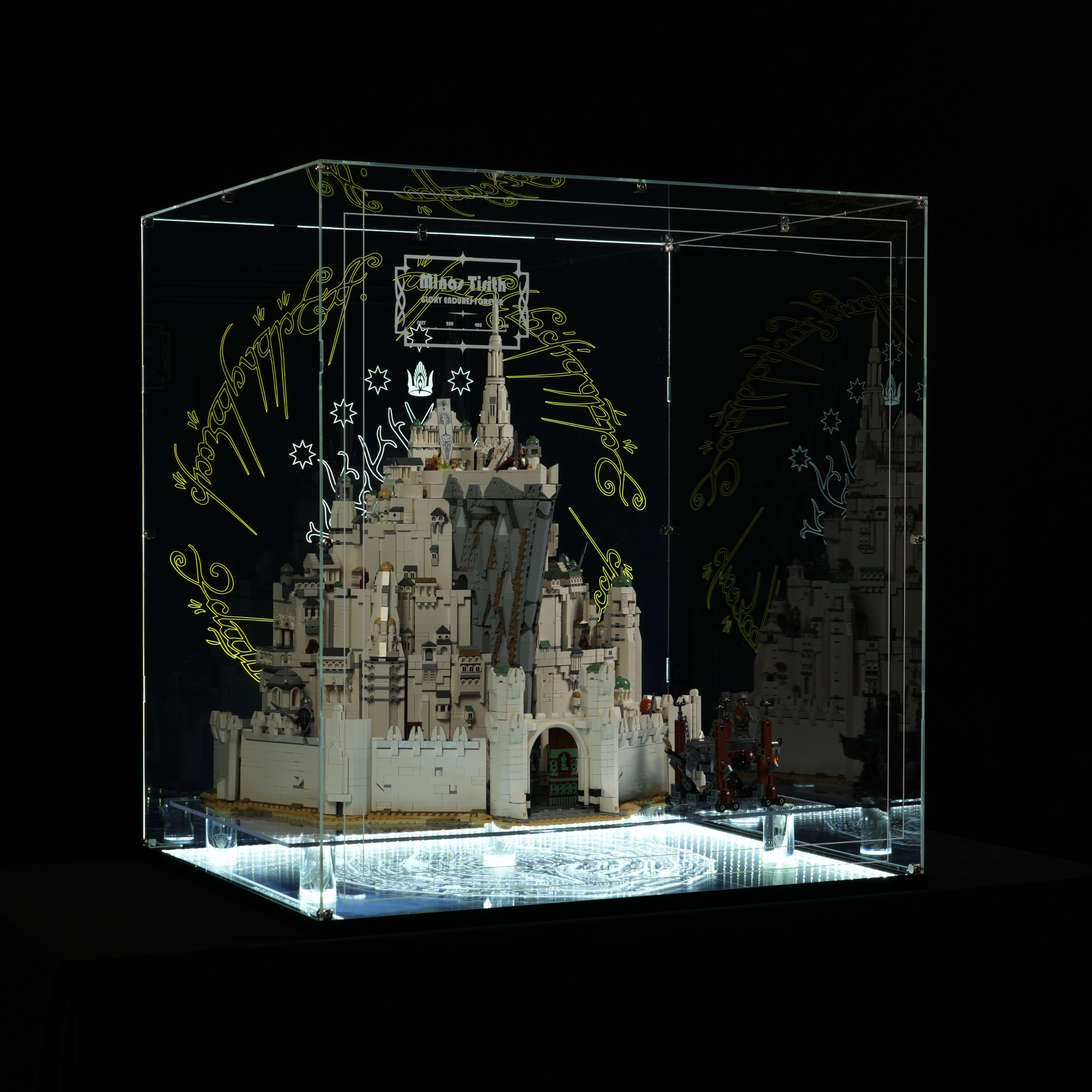 LED Light Acrylic Display Case for LEGO® Icons 11377 The Lord of the Rings: Minas Tirith™ (LEGO® Set NOT Include)
