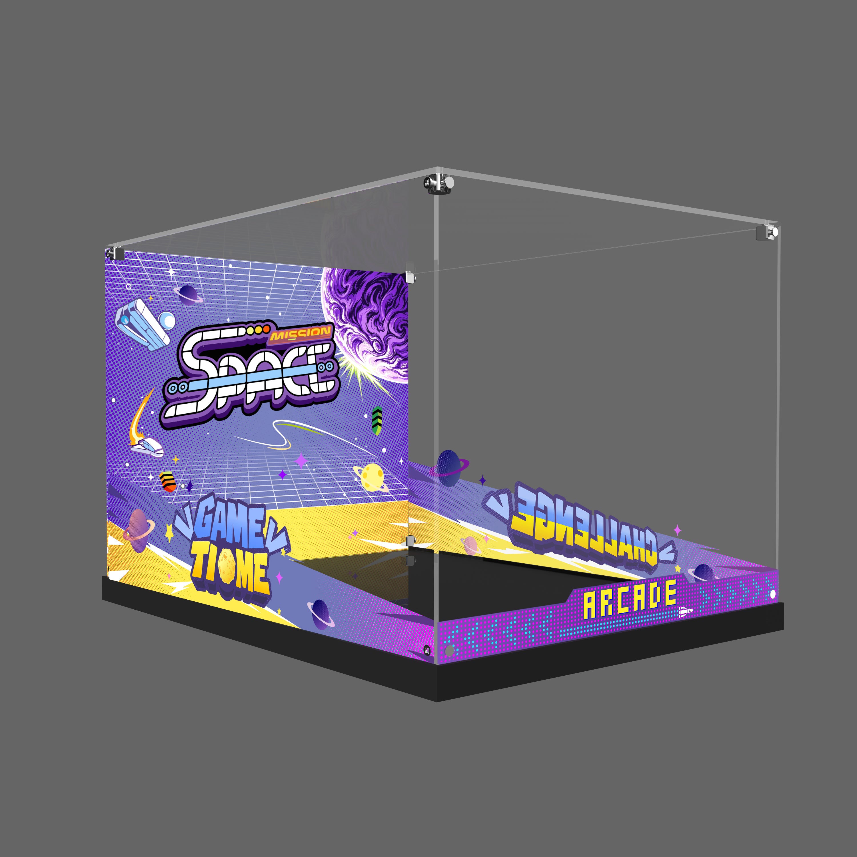 Acrylic Display Case for LEGO® Icons 11374 Arcade Pinball Machine (LEGO® Set Not Included)