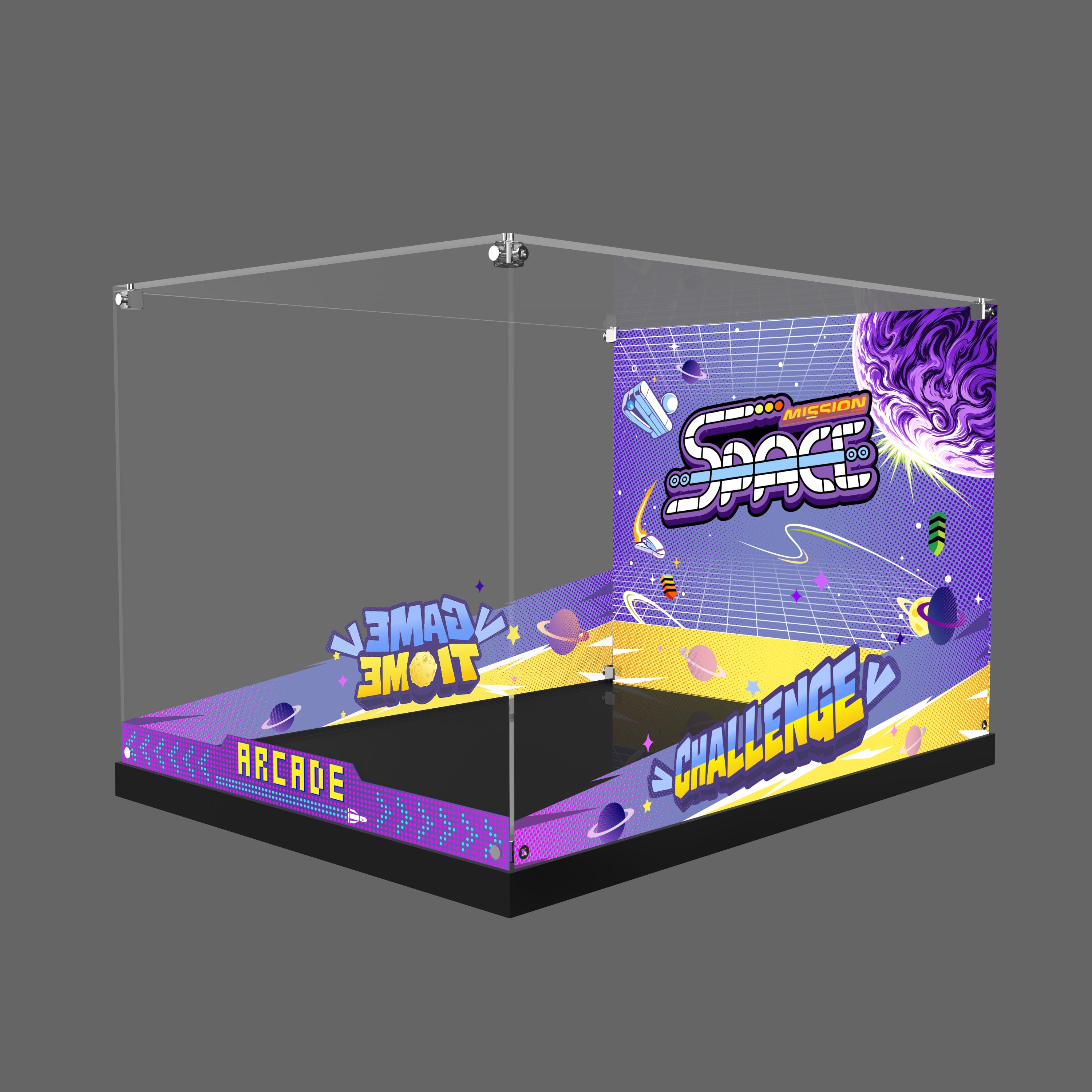 Acrylic Display Case for LEGO® Icons 11374 Arcade Pinball Machine (LEGO® Set Not Included)