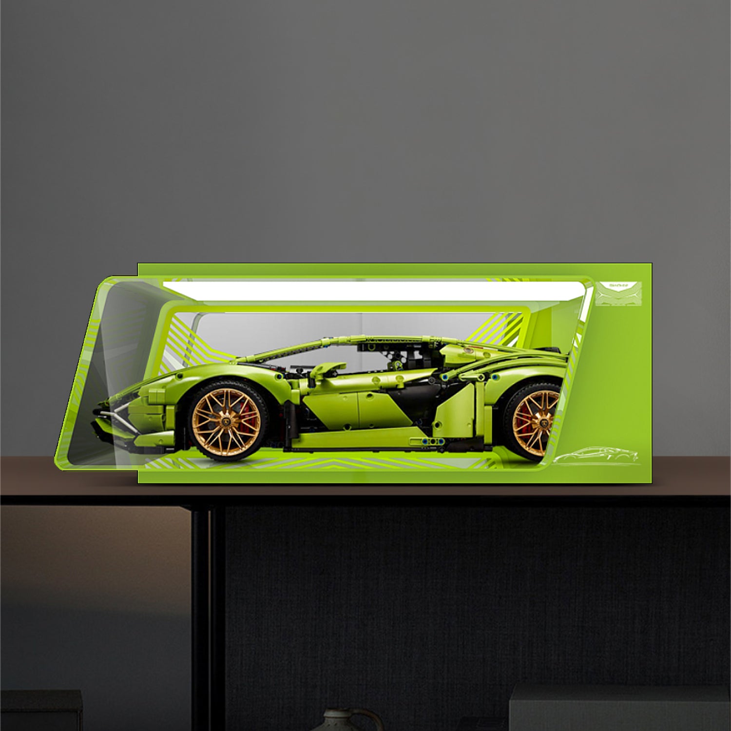 Crazy Designer Collection - LED Acrylic Display Case for LEGO® Technic 42115 Lamborghini Sián FKP 37