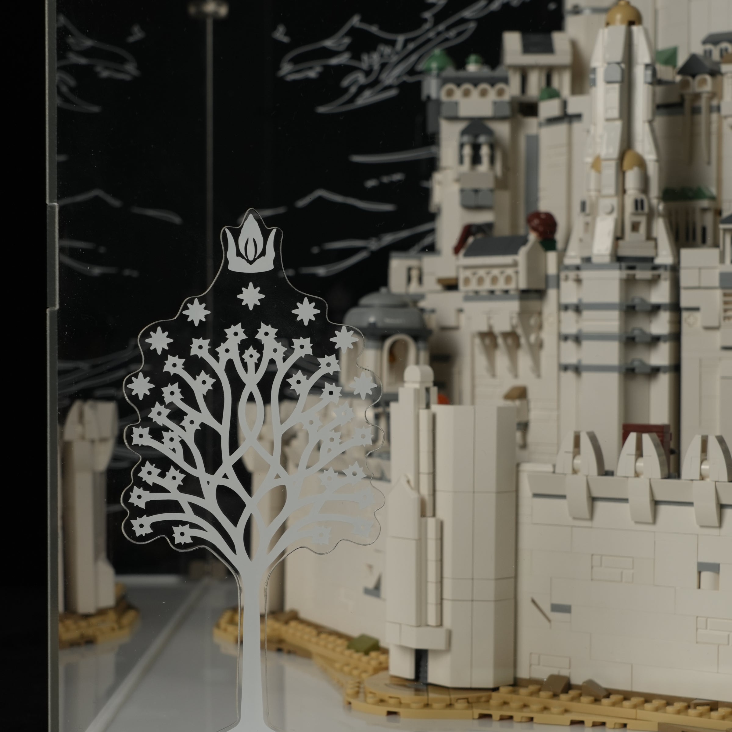 LED Light Acrylic Display Case for LEGO® Icons 11377 The Lord of the Rings: Minas Tirith™ (LEGO® Set NOT Include)