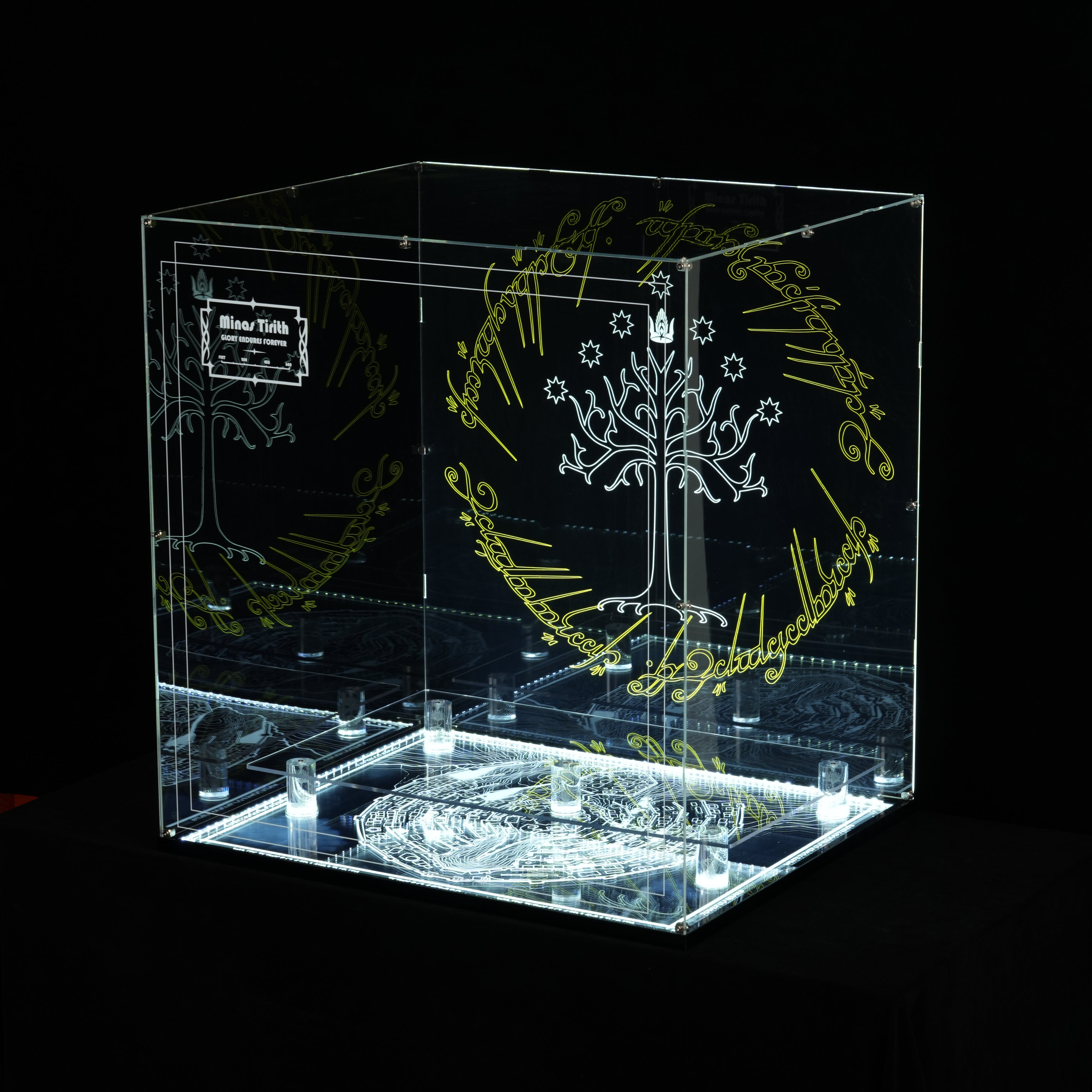 LED Light Acrylic Display Case for LEGO® Icons 11377 The Lord of the Rings: Minas Tirith™ (LEGO® Set NOT Include)