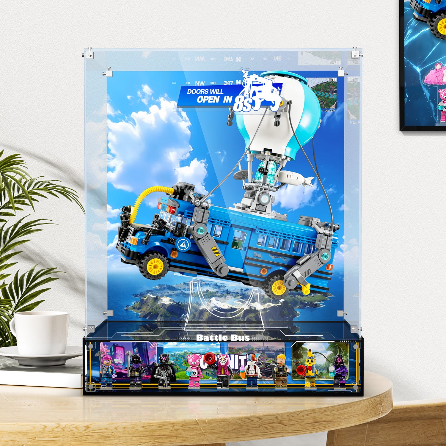 Acrylic Display Case for LEGO® Fortnite 77073 Battle Bus (LEGO® Set NOT Include)
