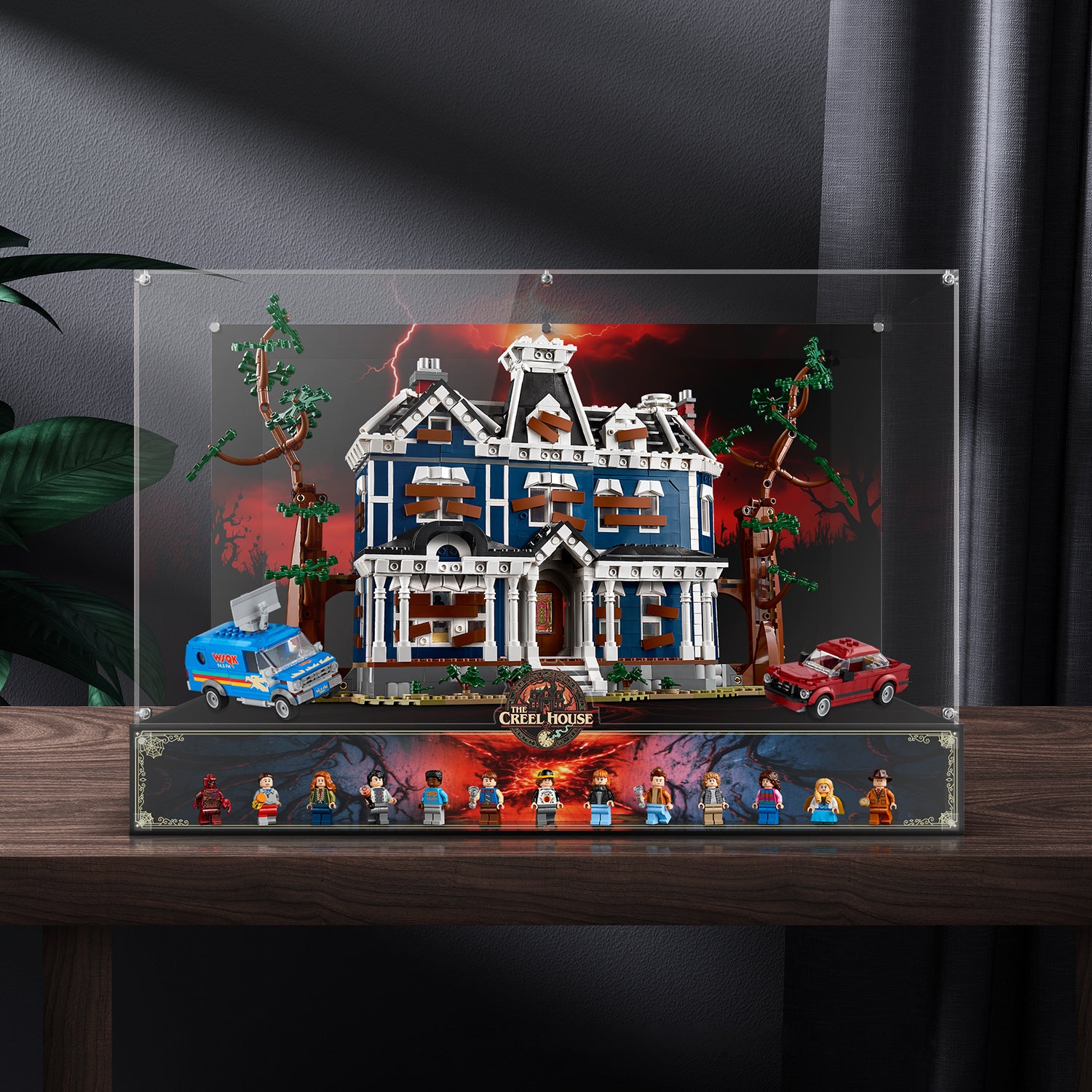 LED Light Acrylic Display Case for LEGO® Icons 11370 Stranger Things: The Creel House (LEGO® Set Not Included).
