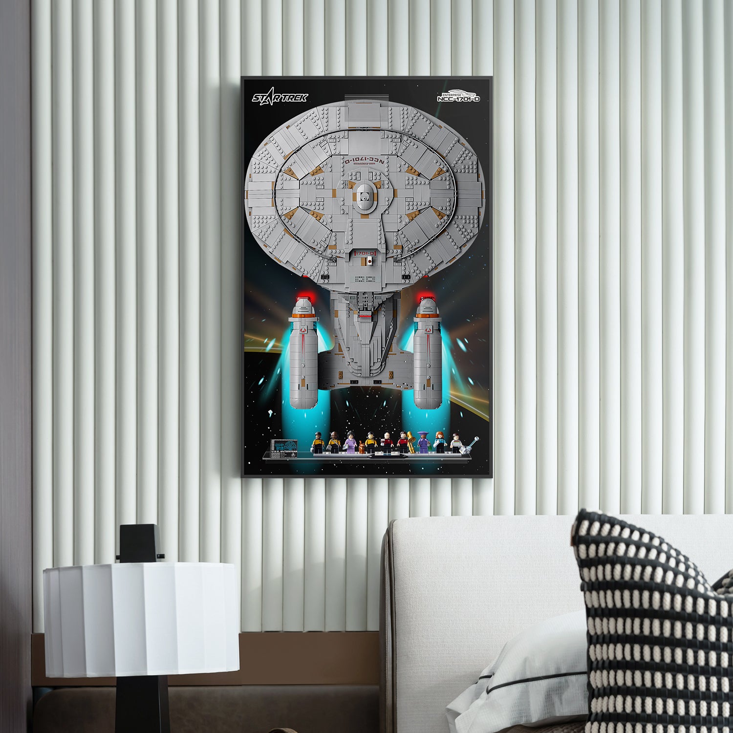 Acrylic Display Wall Mount for LEGO® Icons 10356 Star Trek: U.S.S. Enterprise NCC-1701-D™ (LEGO® Set Not Included).
