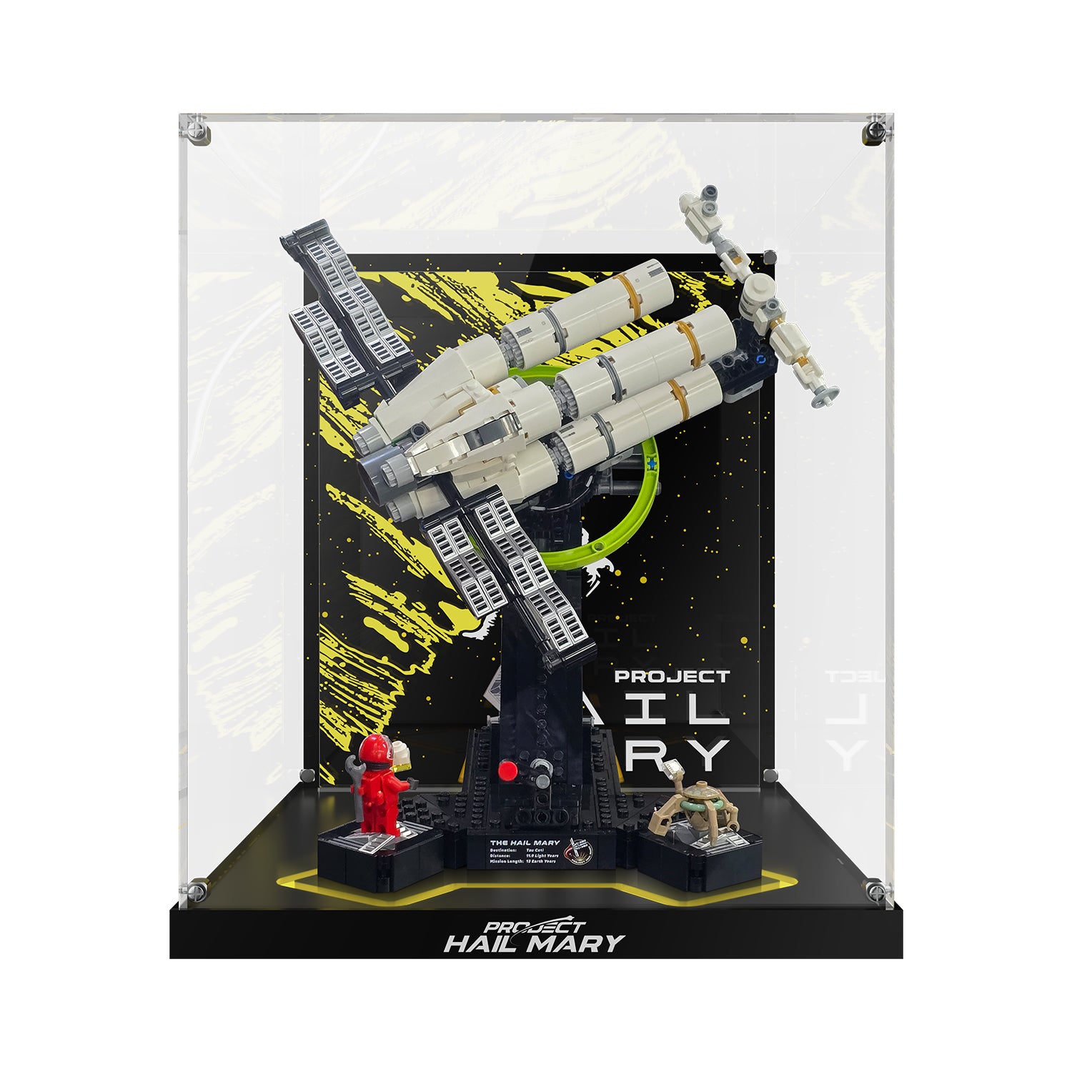 LED Light Acrylic Display Case for LEGO® Icons 11389 Project Hail Mary (LEGO® Set NOT Include)