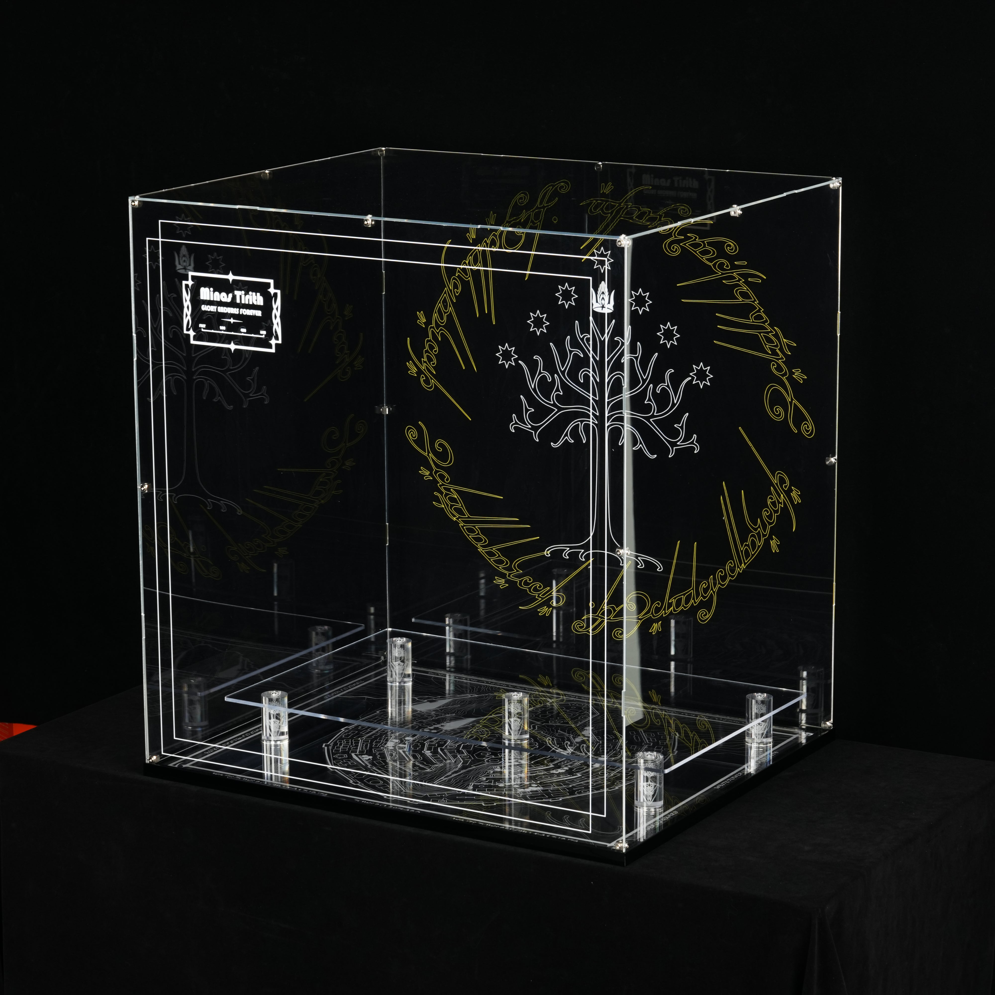 LED Light Acrylic Display Case for LEGO® Icons 11377 The Lord of the Rings: Minas Tirith™ (LEGO® Set NOT Include)