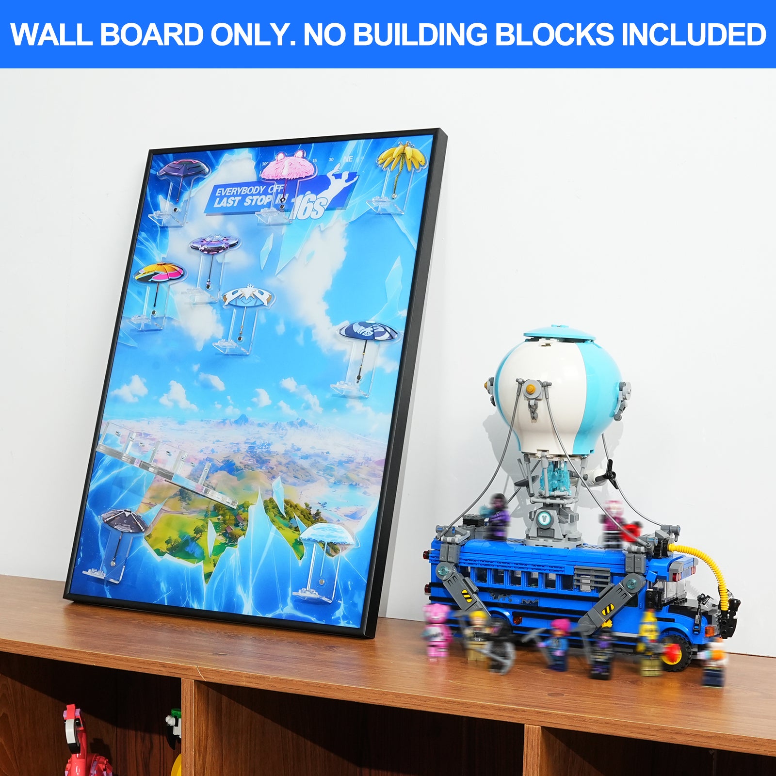 Acrylic Display Wall Mount for LEGO® Fortnite 77073 Battle Bus (LEGO® Set NOT Included/USA CLEARANCE SALE)