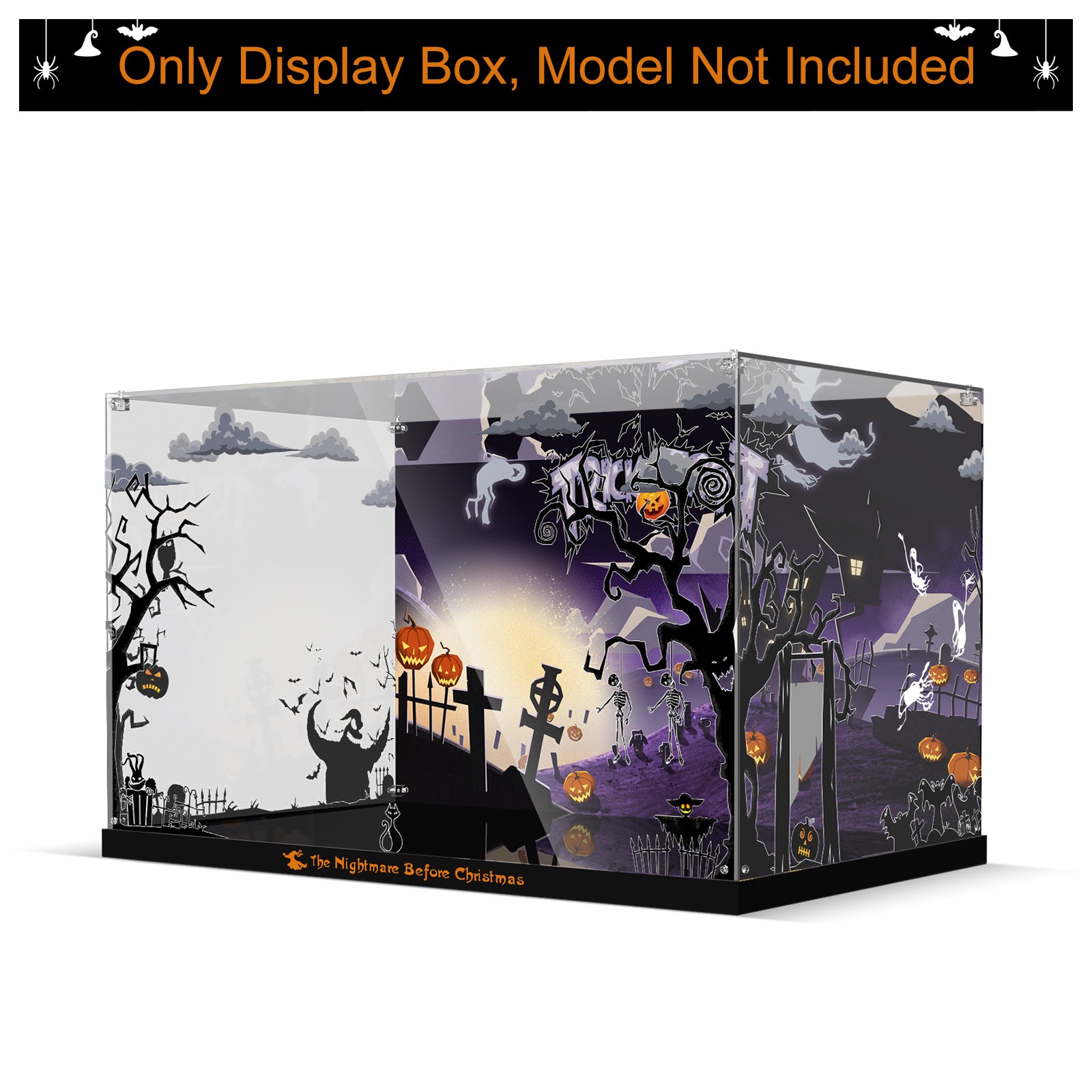 NEW - Acrylic Display Case for Lego Ideas 21351 Disney Tim Burton's The Nightmare Before Christmas (Lego set Not Included).