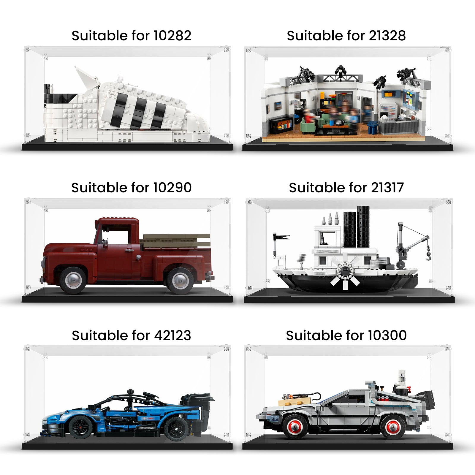 Universal Acrylic Display Case for Lego Model Car (Lego Set Not Included)