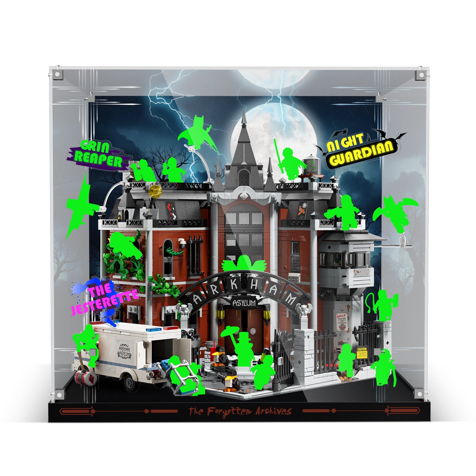 Acrylic Display Case for Lego Batman 76300 Arkham Asylum (Lego set Not included)