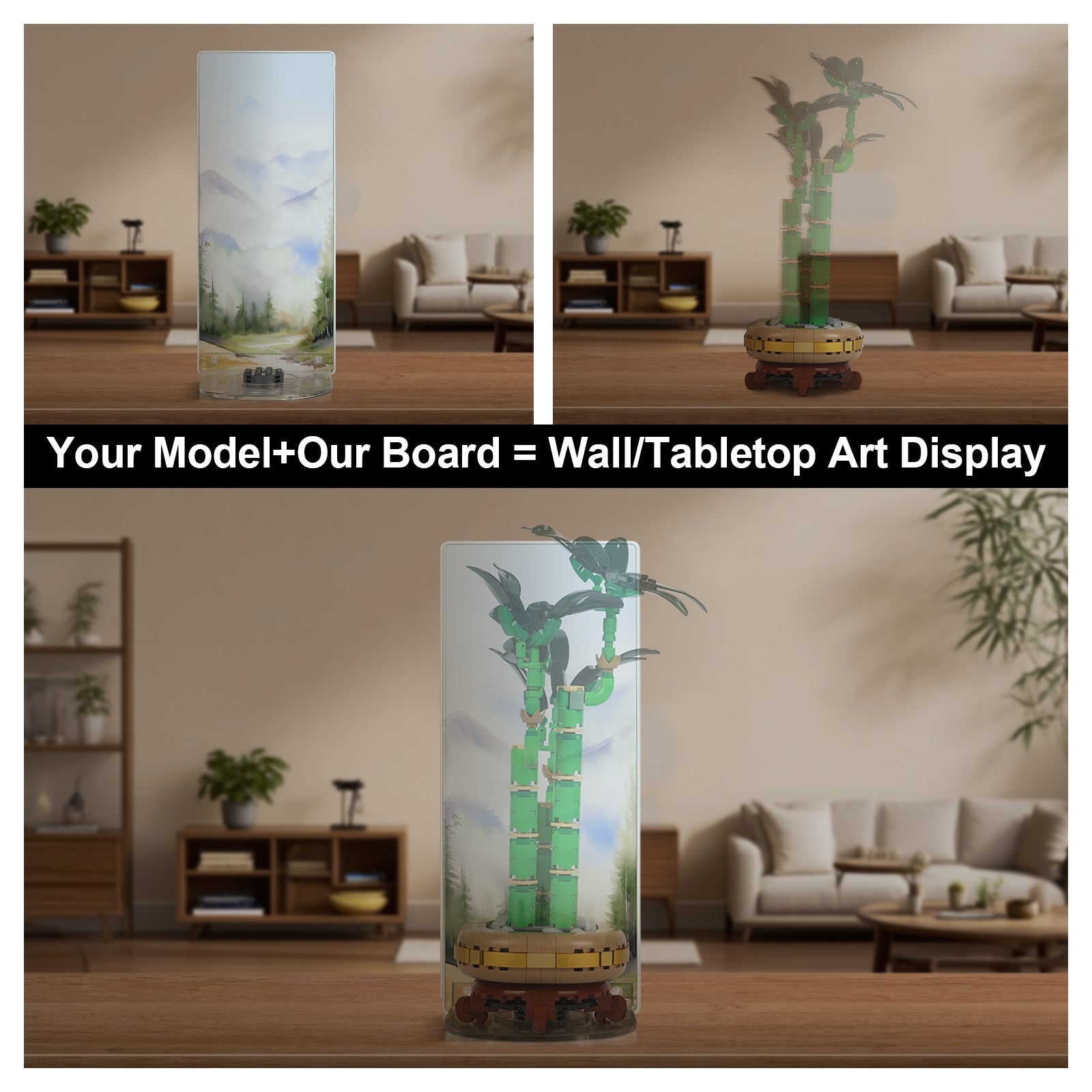 Acrylic Display Wall Mount for Lego Botanical Collection 10343/10344/10368/10369 (Lego Set Not Included)