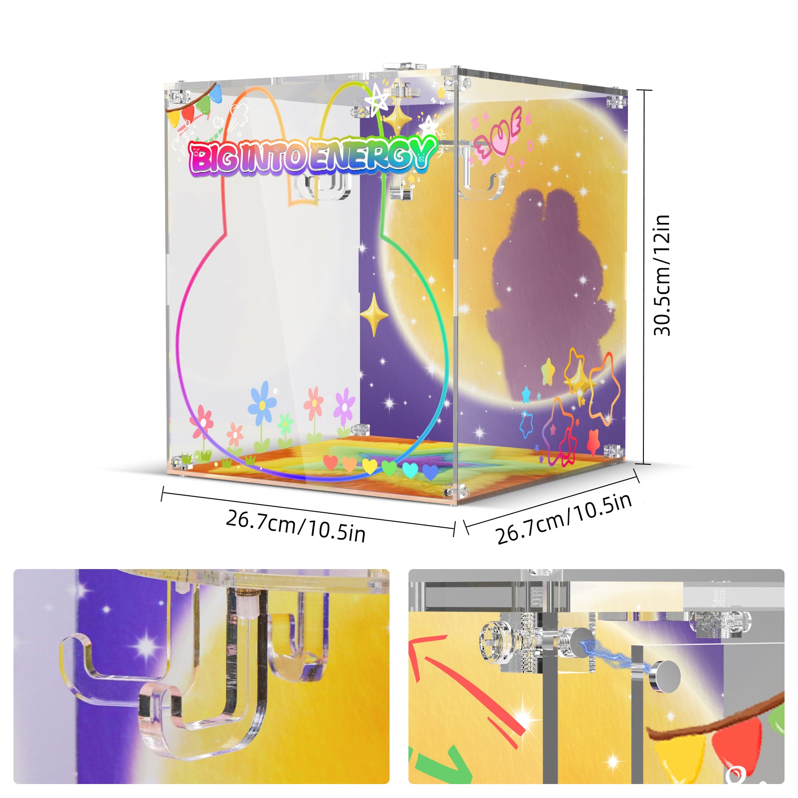 Vitrine en acrylique pour peluche POP MART® Labubu (modèle non inclus)