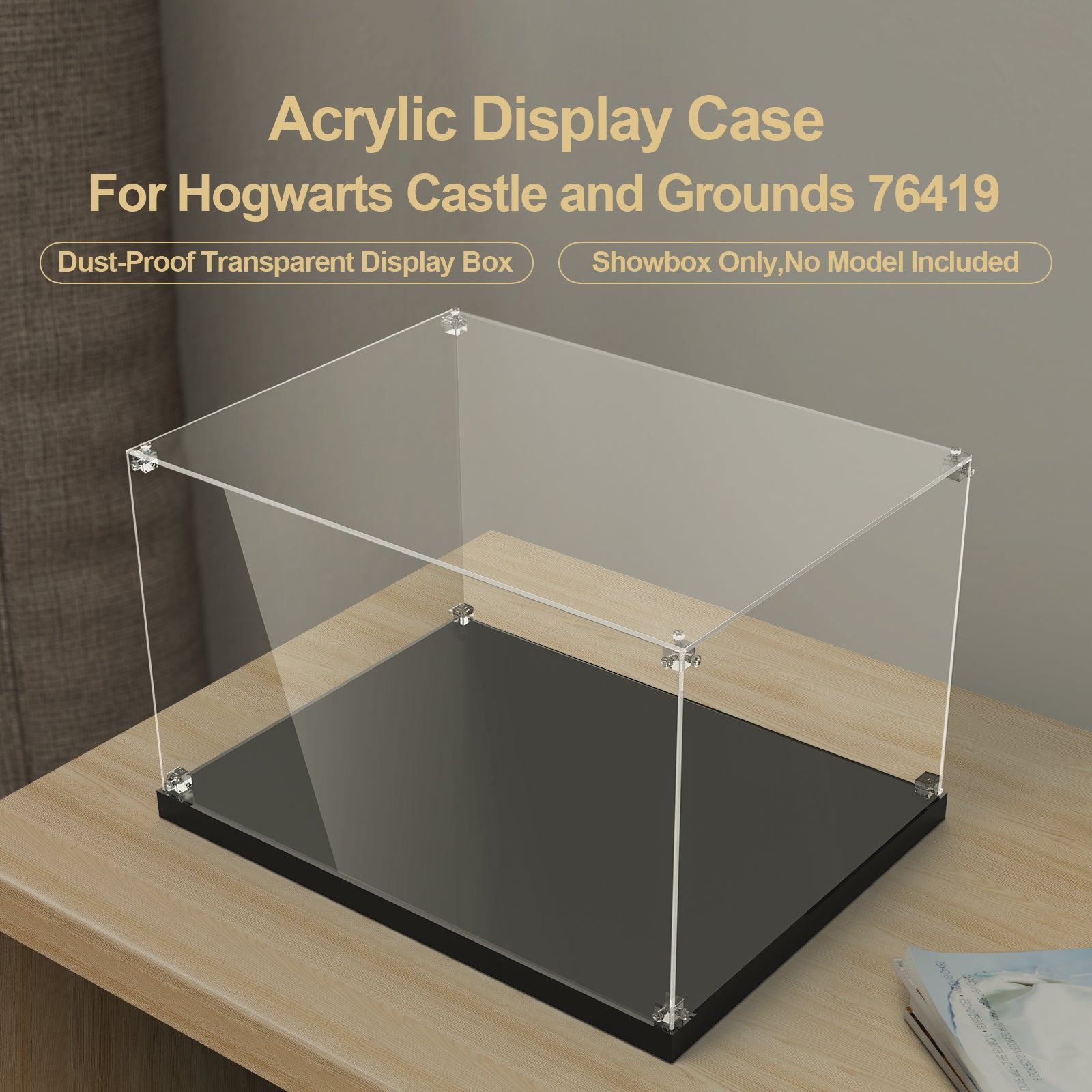 Acrylic Display Case for Lego 76419 Hogwarts Castle (Lego Set Not Included)