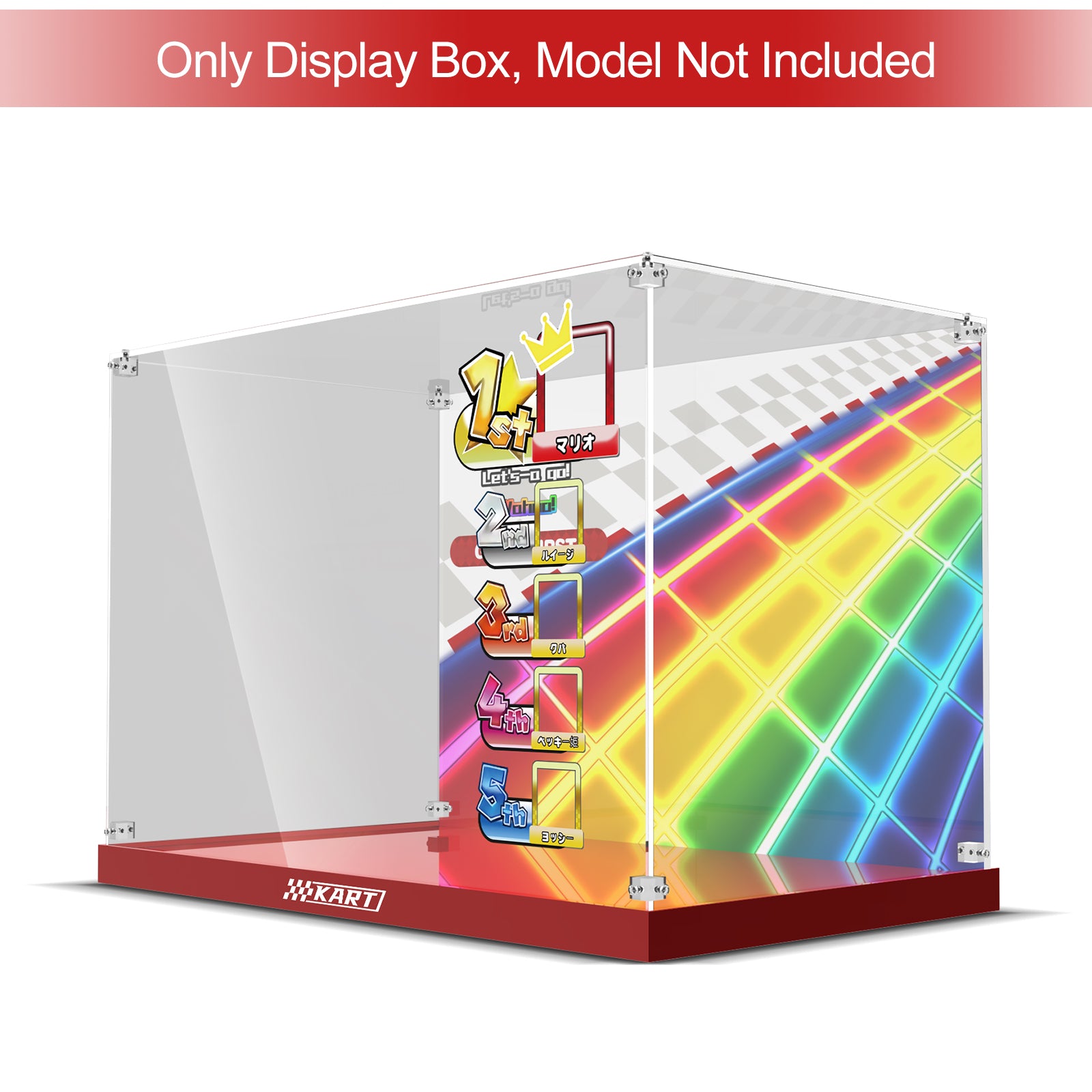 Acrylic Display Case for Lego 72037 Mario Kart – Mario & Standard Kart (Lego Set NOT Include)