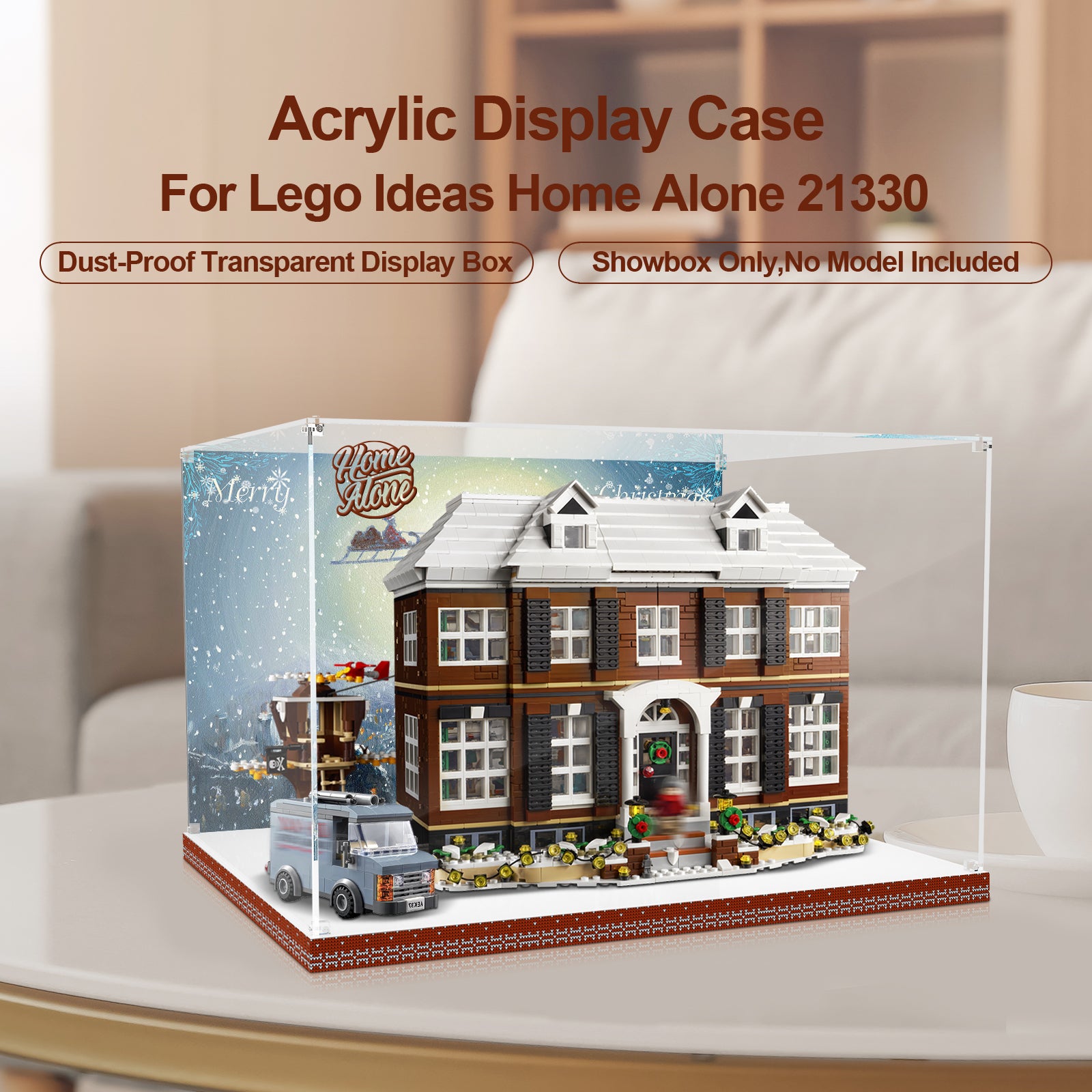Acrylic Display Case for Lego 21330 Ideas Home Alone Building Set (Box Only, No Model)