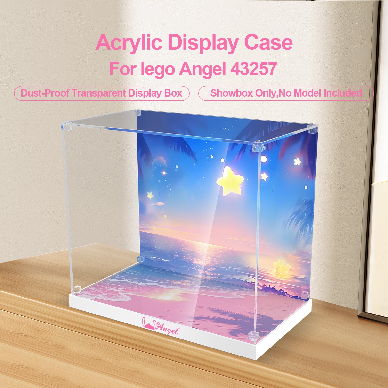 Acrylic Display Case for Lego Disney Angel Lilo & Stitch Kids Toy 43257(Box Only, No Model)