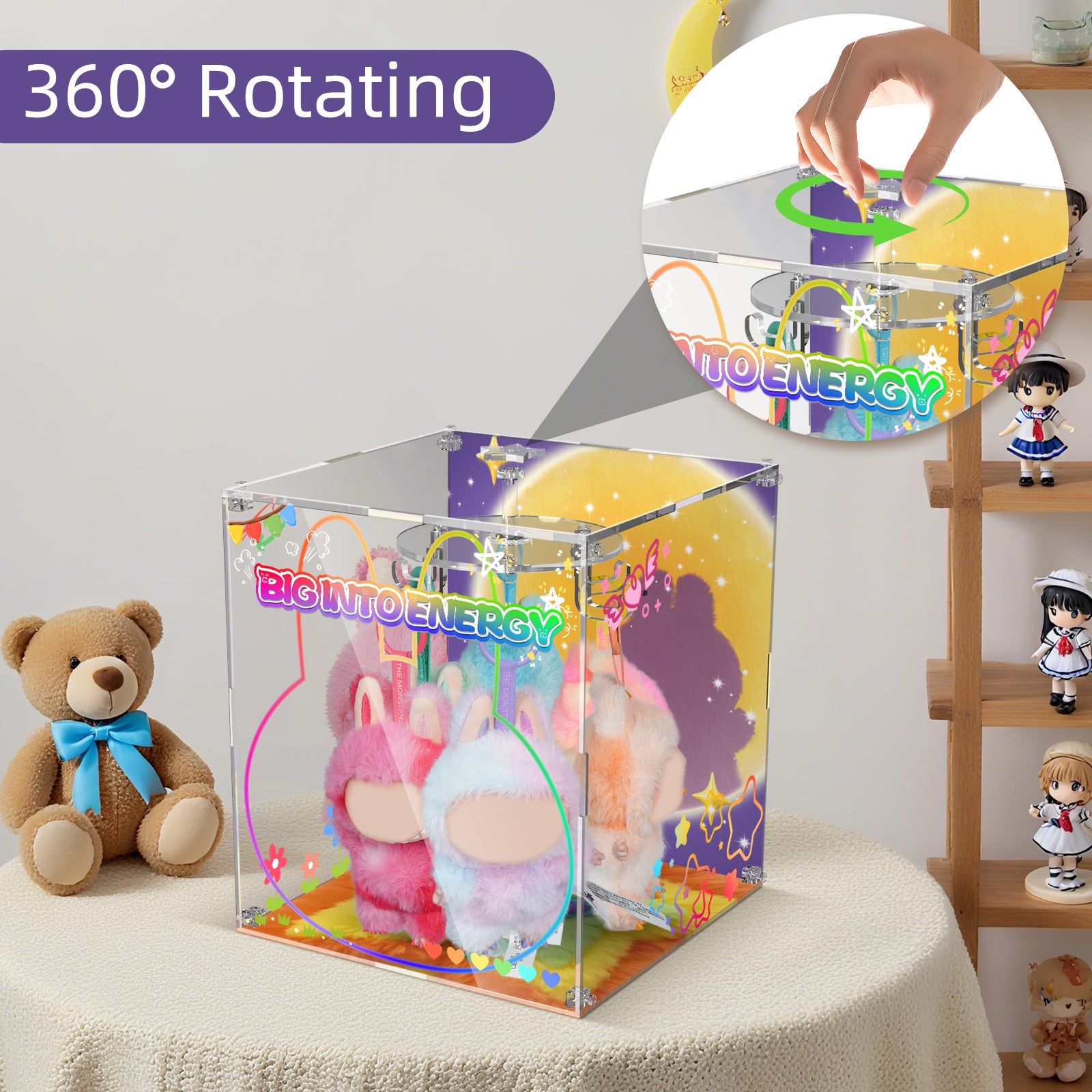 Vitrine en acrylique pour peluche POP MART® Labubu (modèle non inclus)