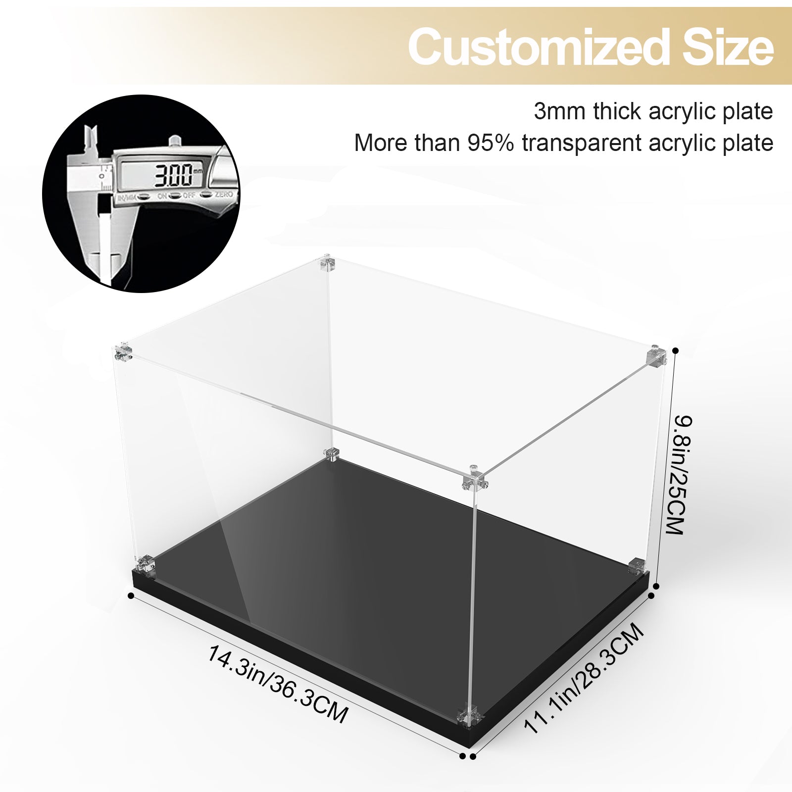 Acrylic Display Case for Lego 76419 Hogwarts Castle (Lego Set Not Included)
