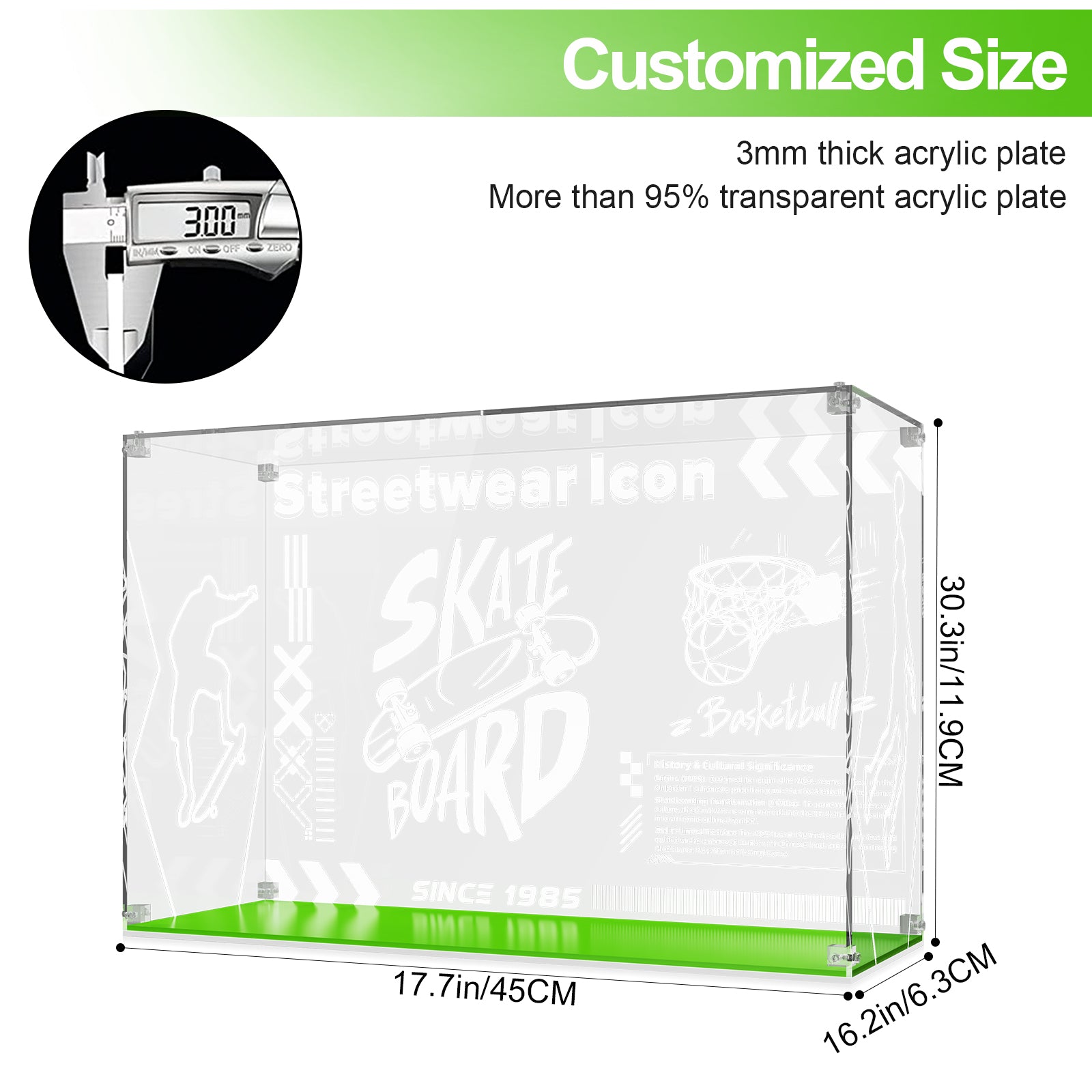 Acrylic Display Case for Lego 43008 Set x Nike Dunk (Box Only, No Model)