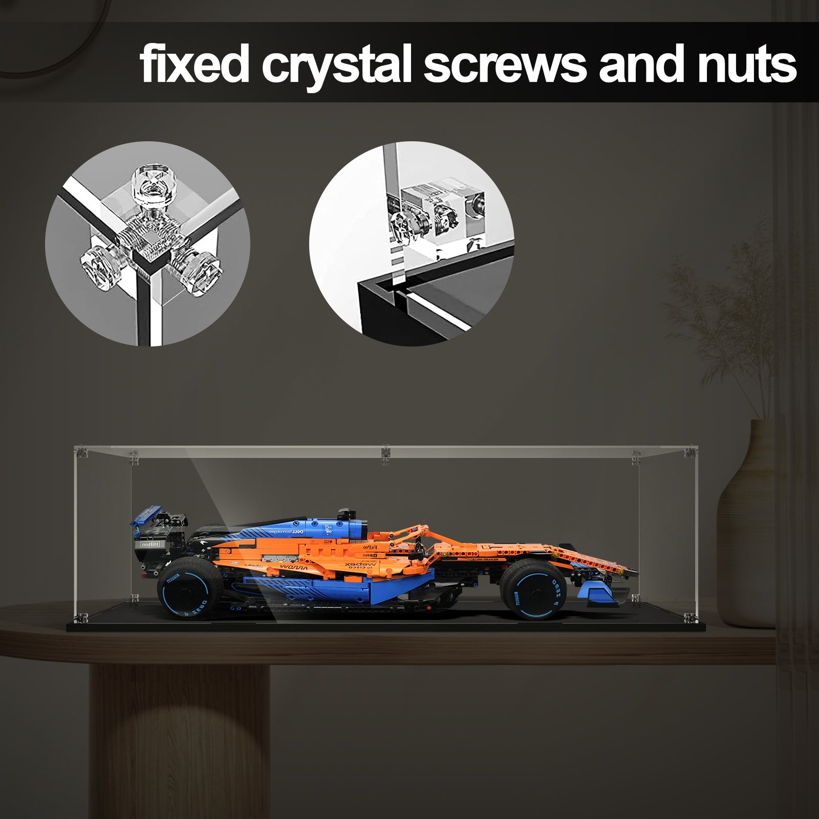 Universal Acrylic Display Case for Lego F1 Car - 42206, 42207, 42141 or 42171 (Box Only, No Model)