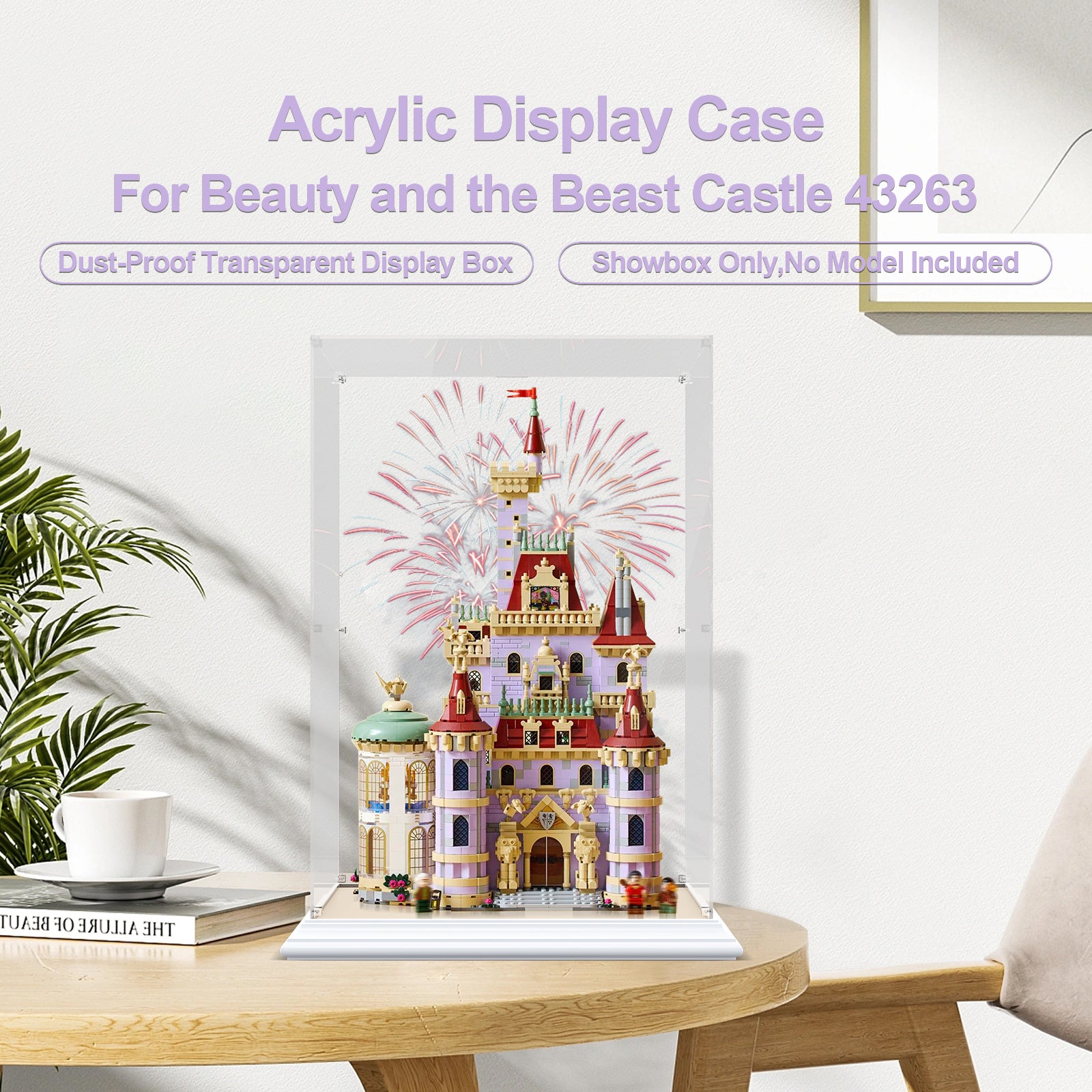 Acrylic Display Case for Lego Beauty and The Beast Castle Building Set 43263 (Box Only, No Model) (Box Only, No Model)