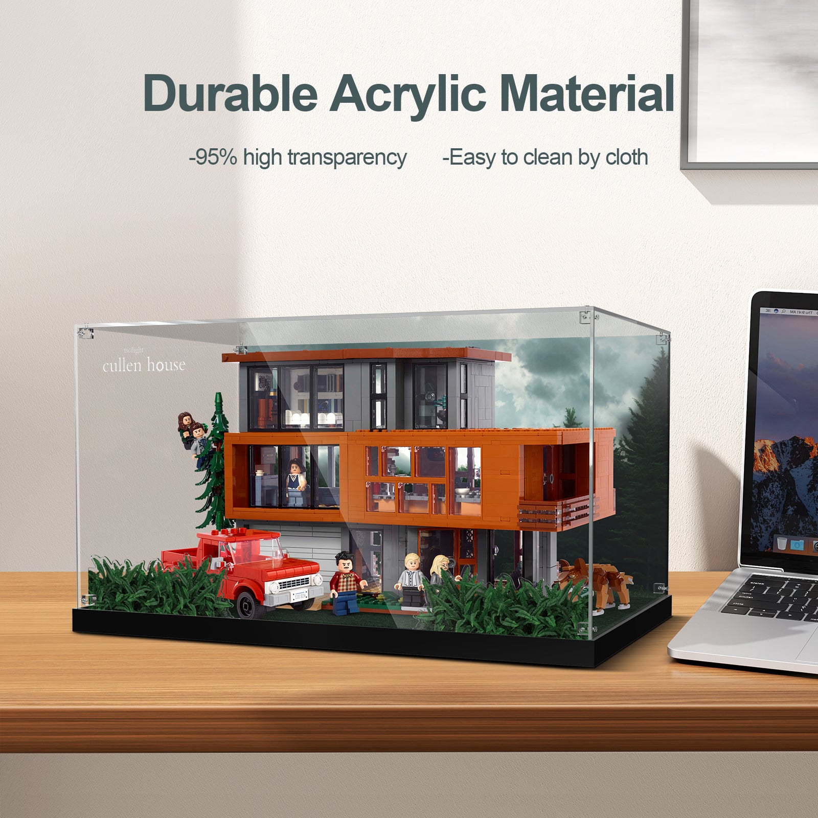 Acrylic Display Case for Lego Twilight The Cullen House 21354 (Box Only, No Model)
