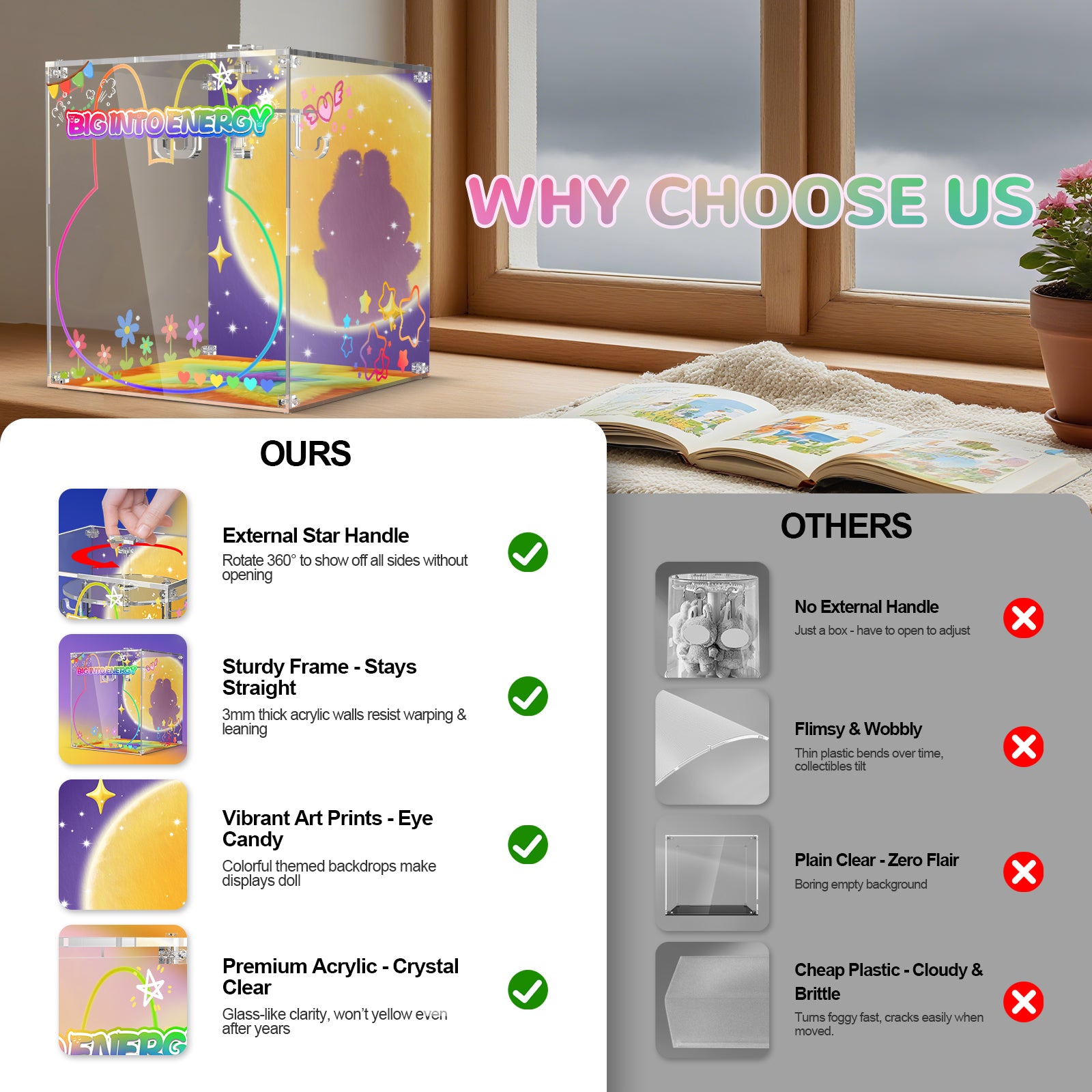 Vitrine en acrylique pour peluche POP MART® Labubu (modèle non inclus)