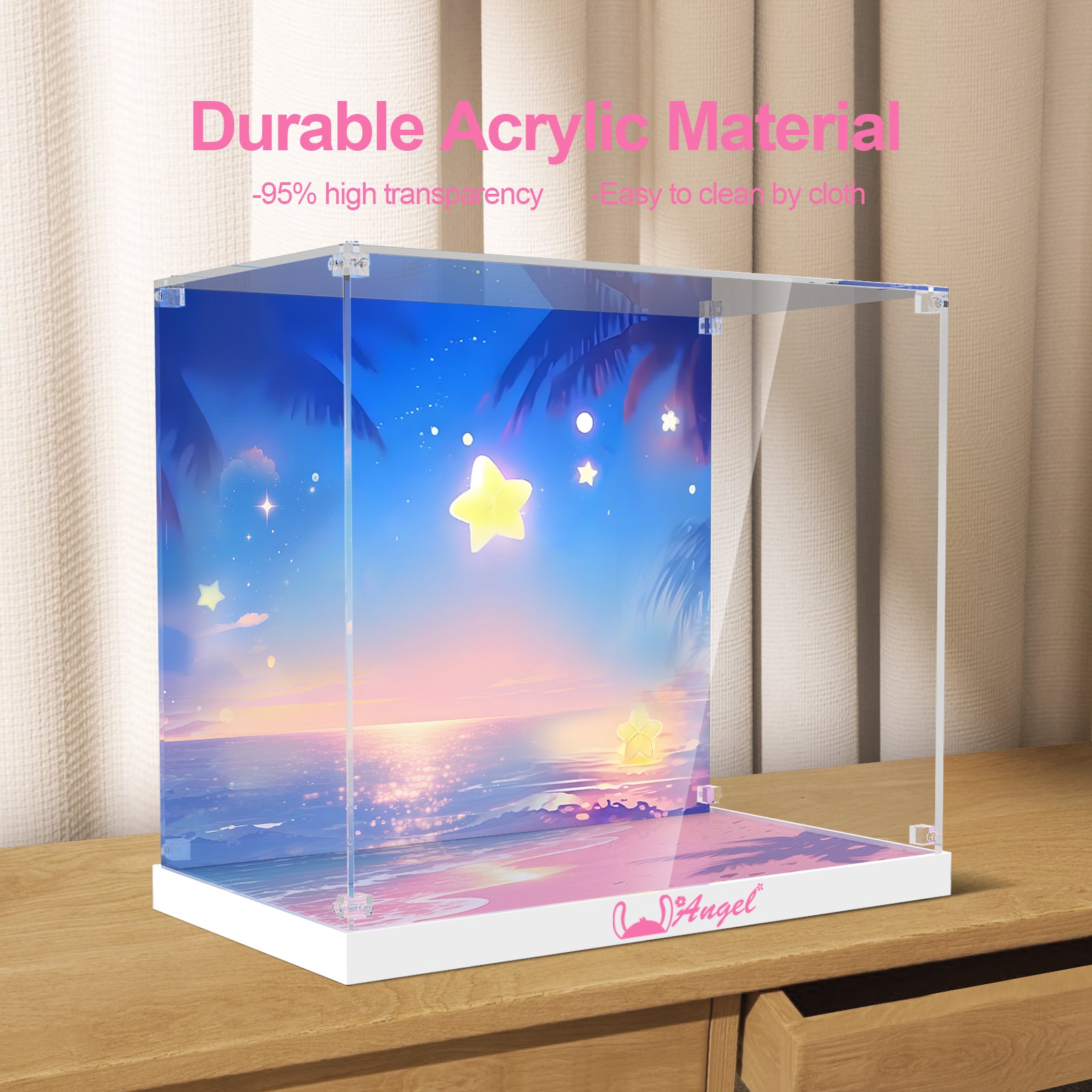 Acrylic Display Case for Lego Disney Angel Lilo & Stitch Kids Toy 43257(Box Only, No Model)