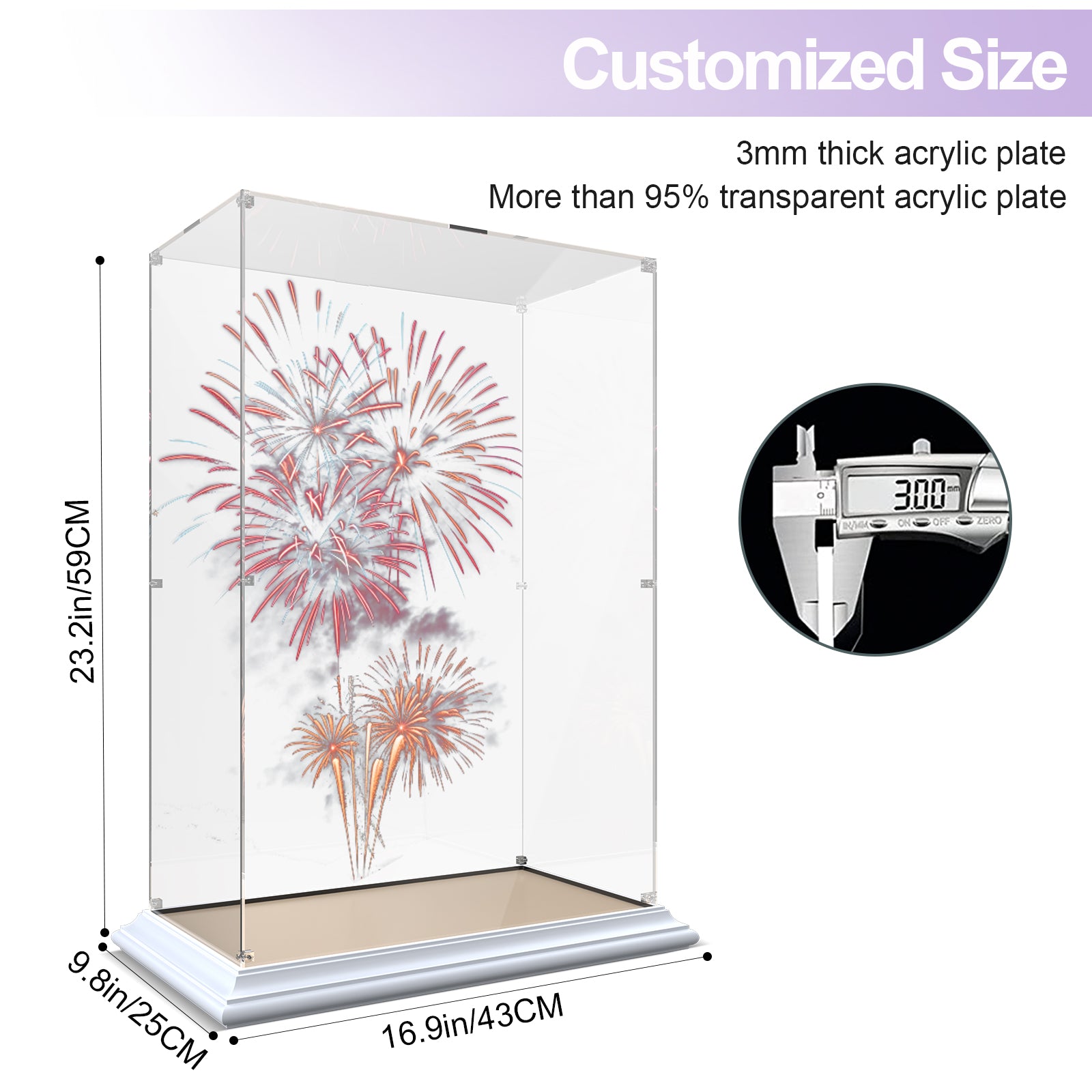 Acrylic Display Case for Lego Beauty and The Beast Castle Building Set 43263 (Box Only, No Model) (Box Only, No Model)