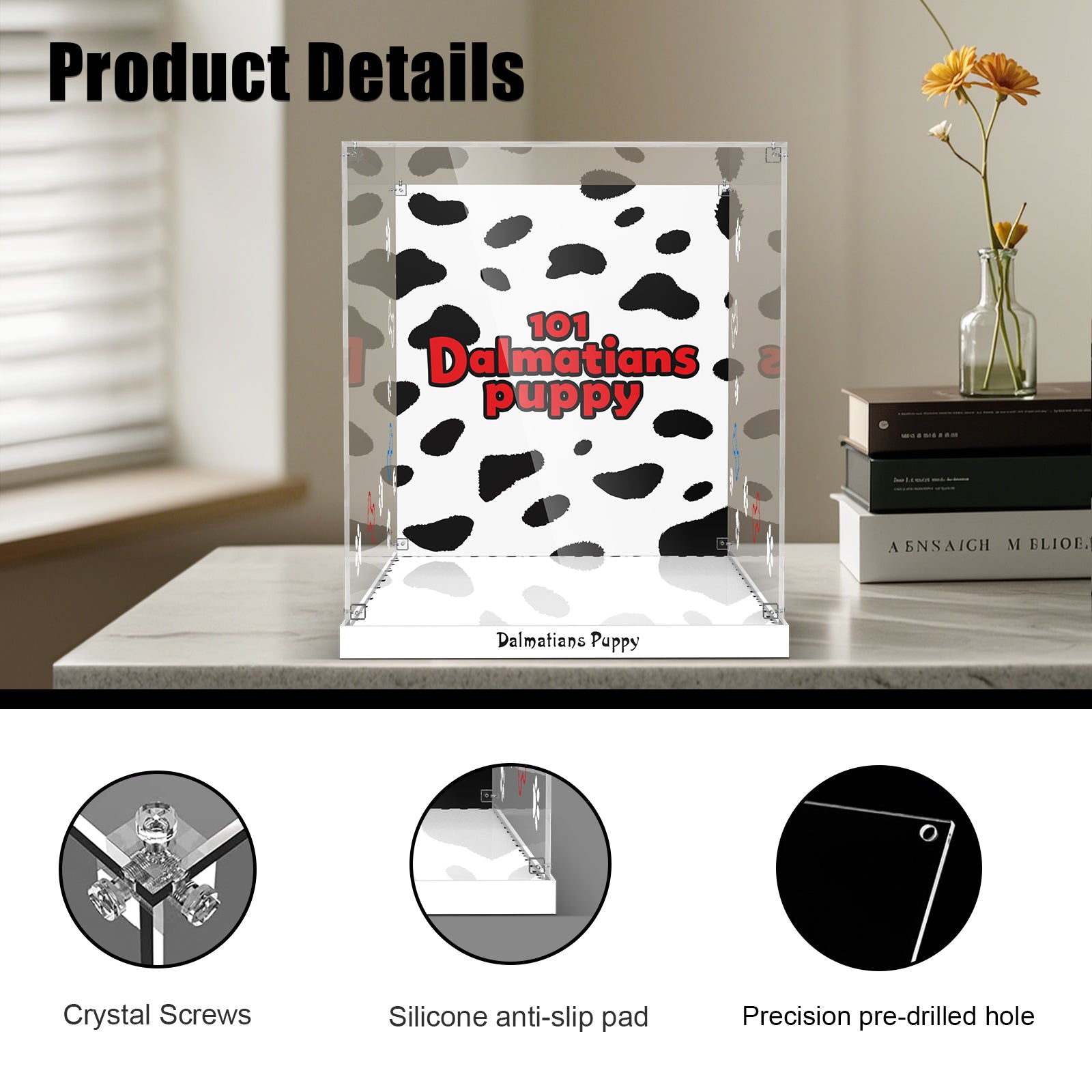 Acrylic Display Case for Lego 43269 Disney 101 Dalmatians Puppy (Lego Set Not Included)