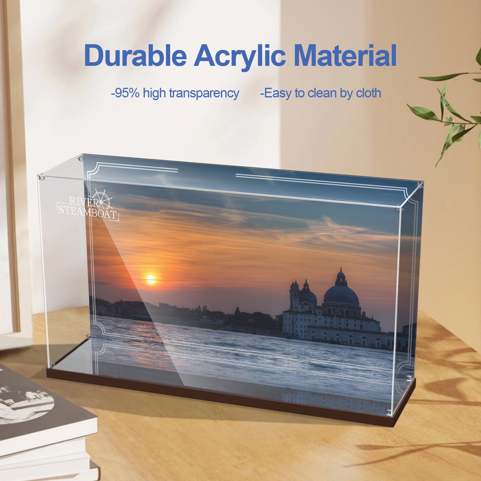 Acrylic Display Case for Lego River Steamboat Model Building Set 21356 (Box Only, No Model) (Box Only, No Model)