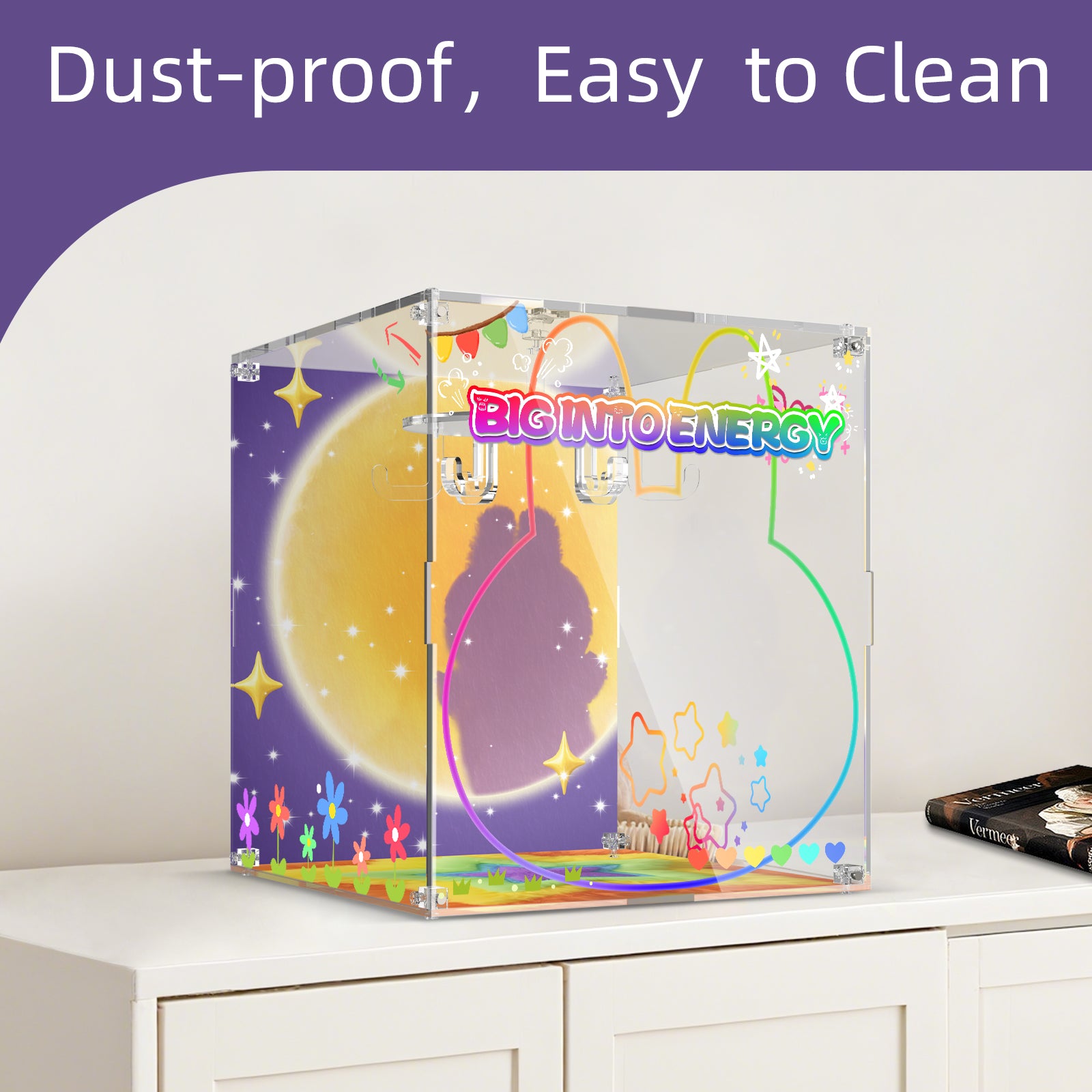 Acrylic Display Case for POP MART® Labubu Plush Doll (Model Not Included)