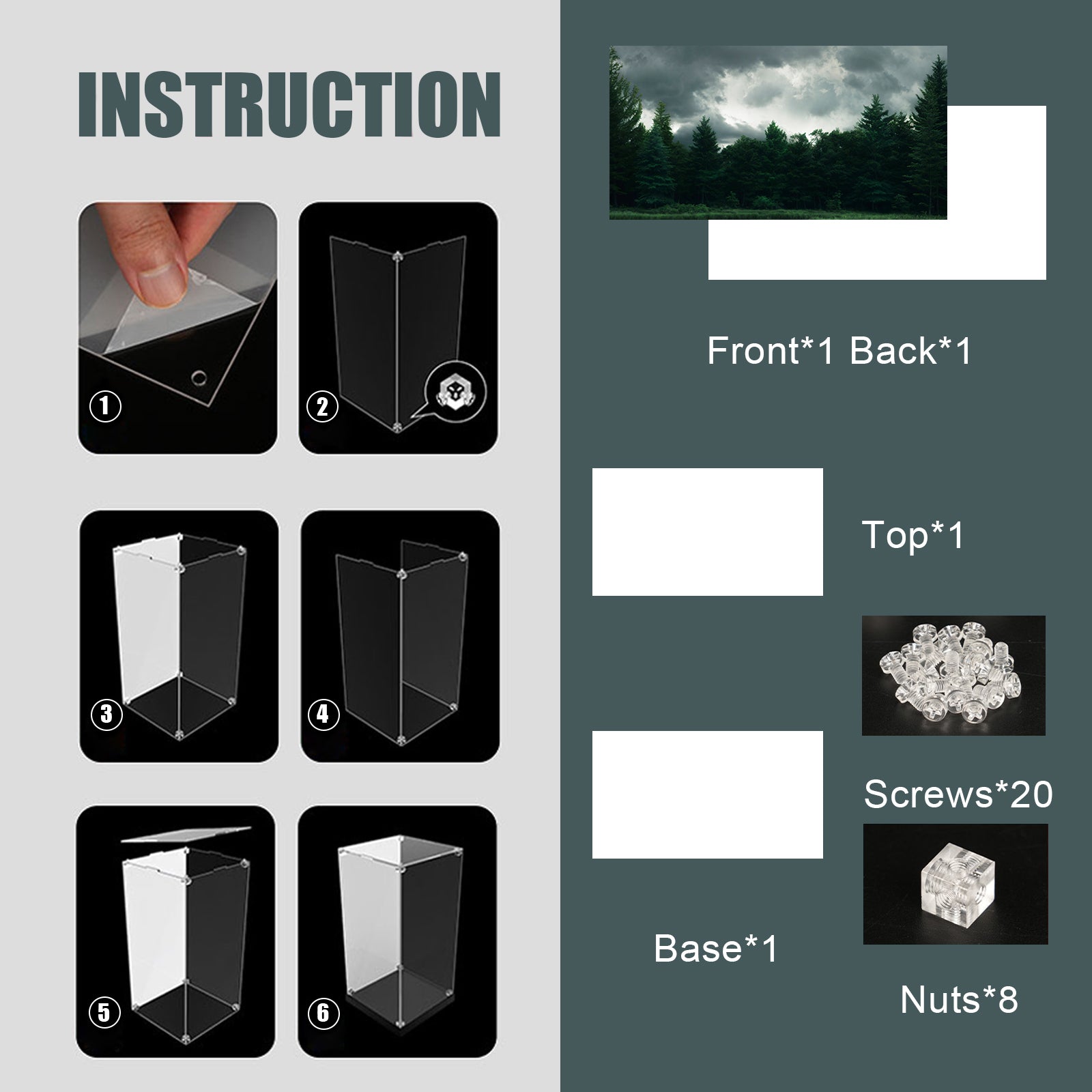 Acrylic Display Case for Lego Twilight The Cullen House 21354 (Box Only, No Model)