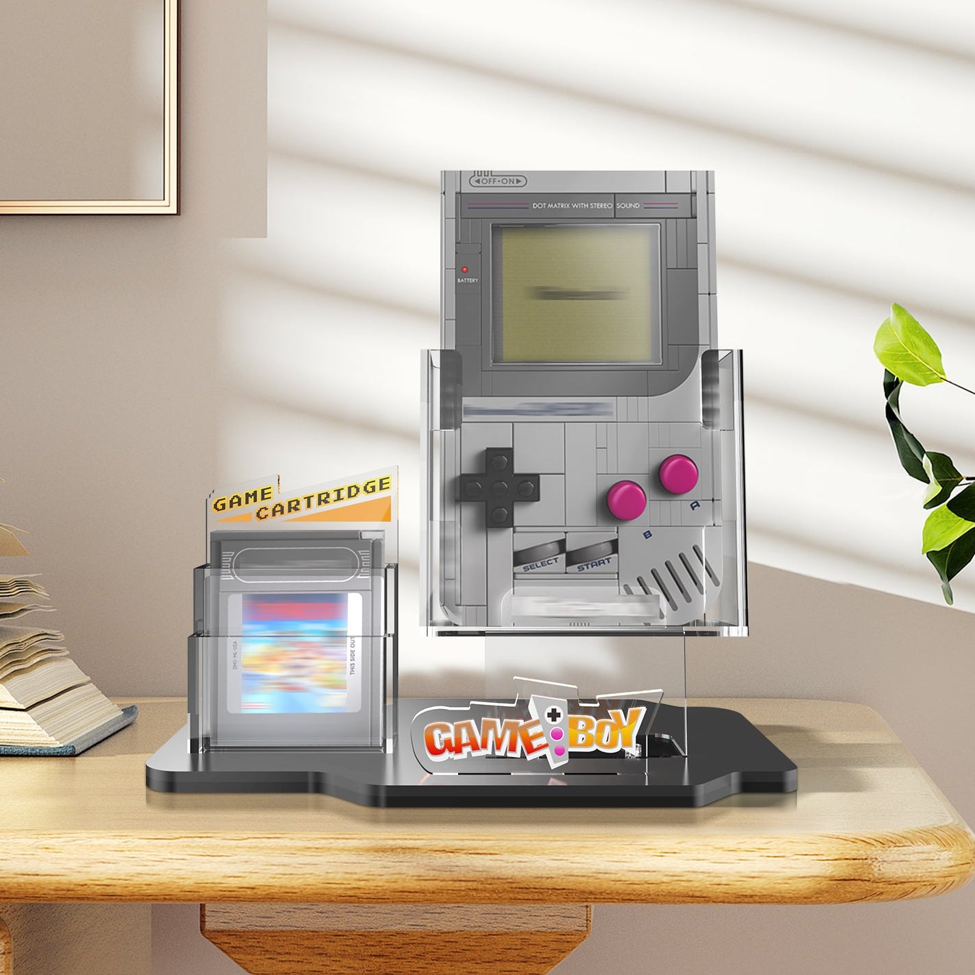 Acrylic Display stand for LEGO® Super Mario 72046 Game Boy (LEGO® Set NOT Include)