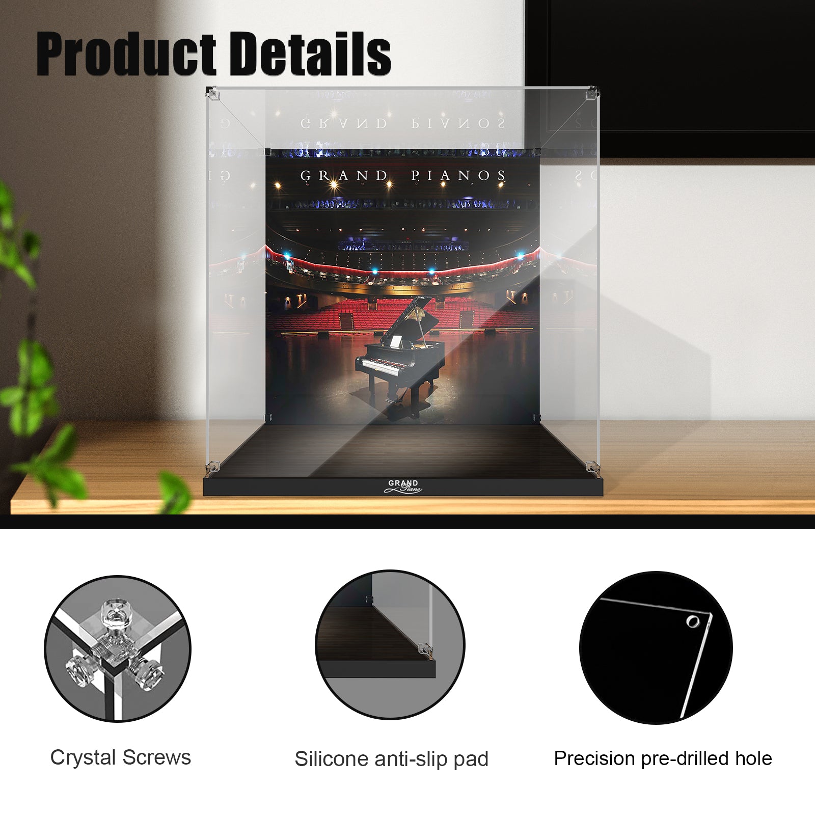 Acrylic Display Case for Lego Ideas 21323 Grand Piano (Lego set Not included) Collector's Series