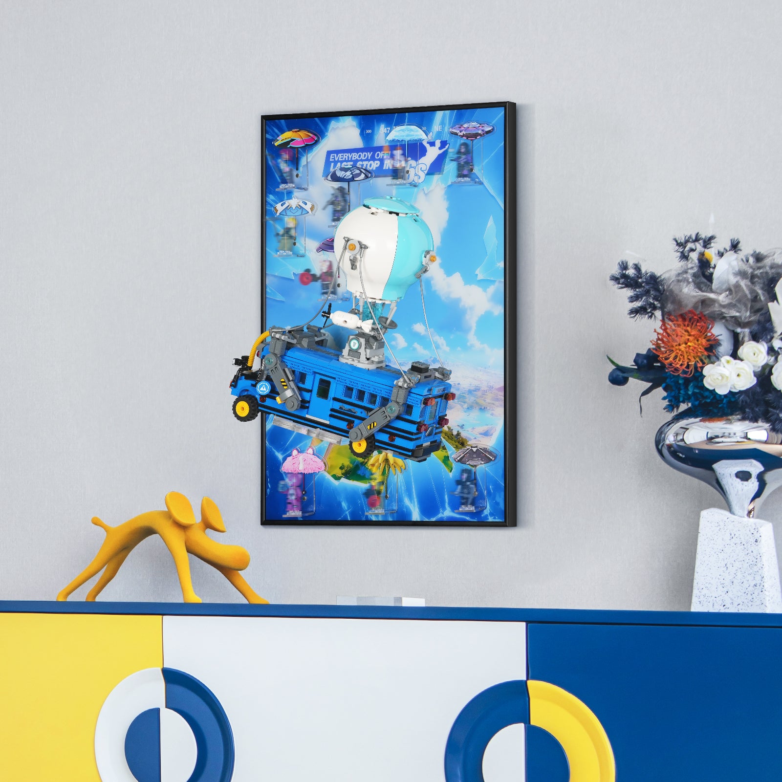 Acrylic Display Wall Mount for LEGO® Fortnite 77073 Battle Bus (LEGO® Set NOT Included/USA CLEARANCE SALE)