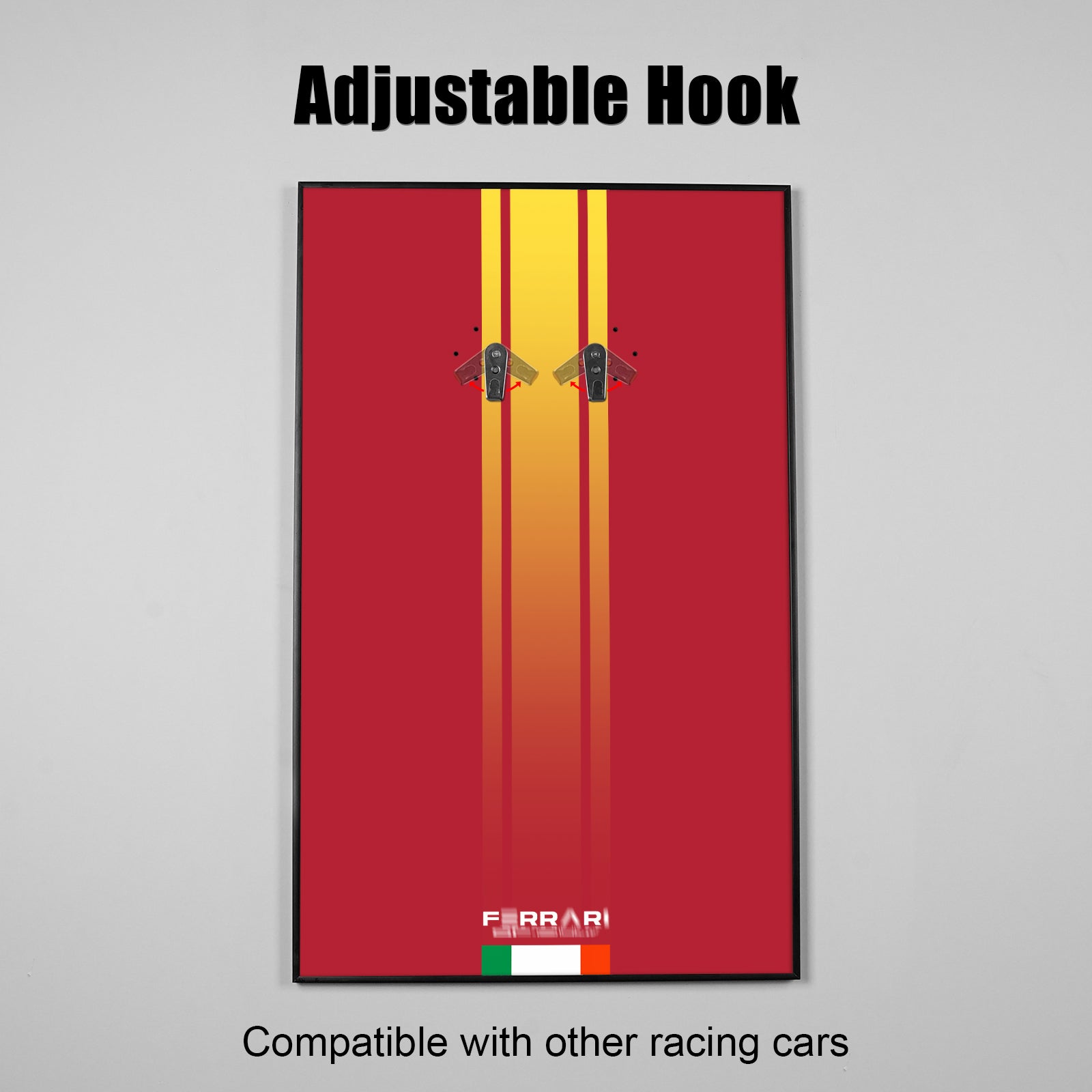 Display Wall Mount for Lego 42207 Technic Ferrari SF-24 F1 Car (Lego Set Not Included)