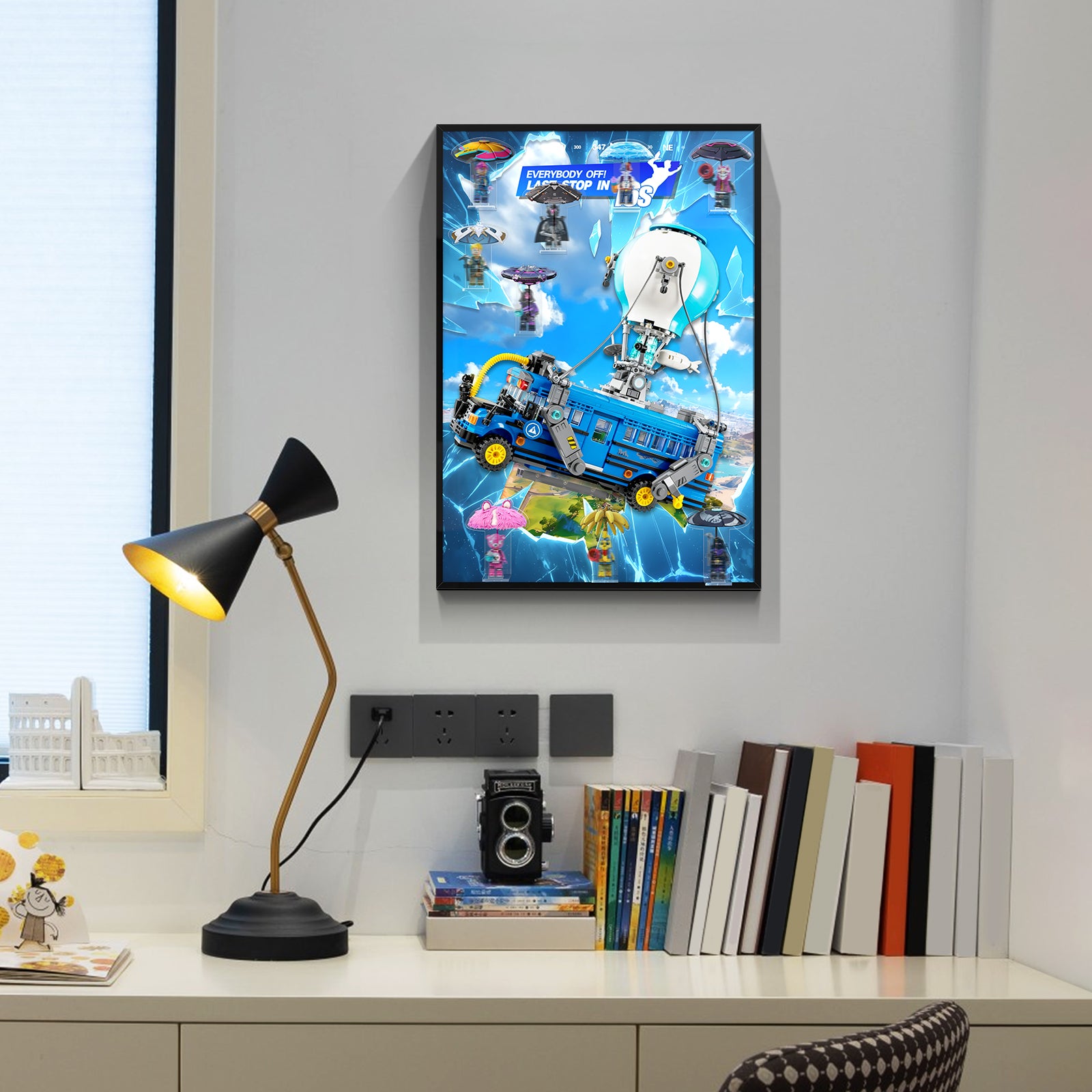 Acrylic Display Wall Mount for LEGO® Fortnite 77073 Battle Bus (LEGO® Set NOT Included/USA CLEARANCE SALE)