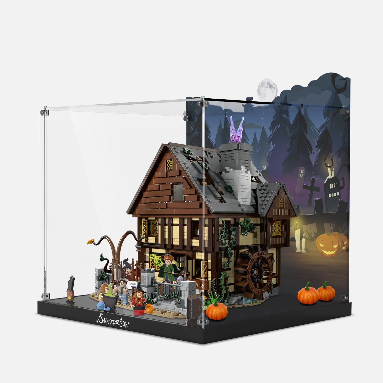 Acrylic Display Case for LEGO® Ideas 21341 Hocus Pocus The Sanderson Sister's Cottage(LEGO® Set NOT Included/USA CLEARANCE SALE)