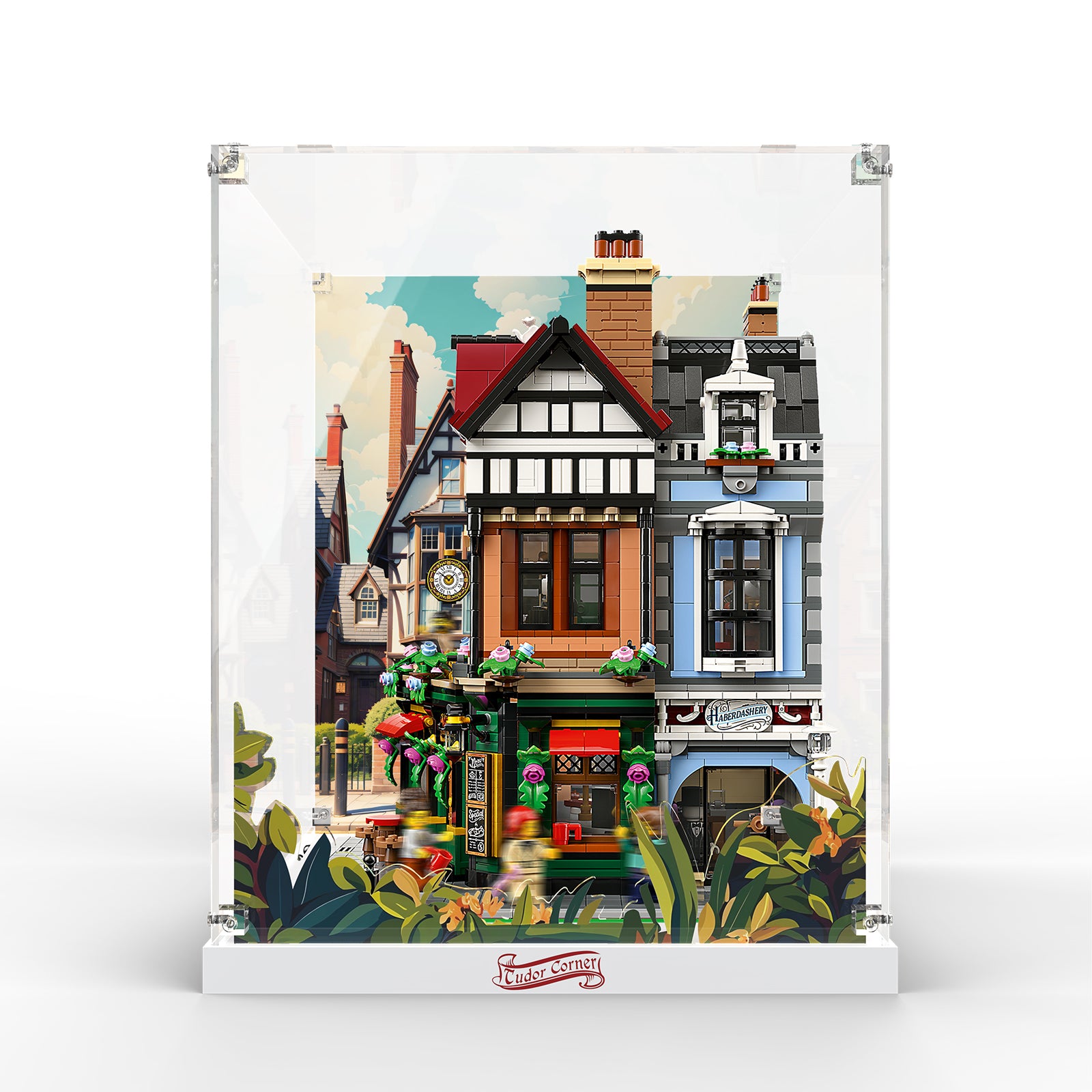 Acrylic Display Case for Lego 10350 Tudor Corner Building Set (Lego Set Not Included)
