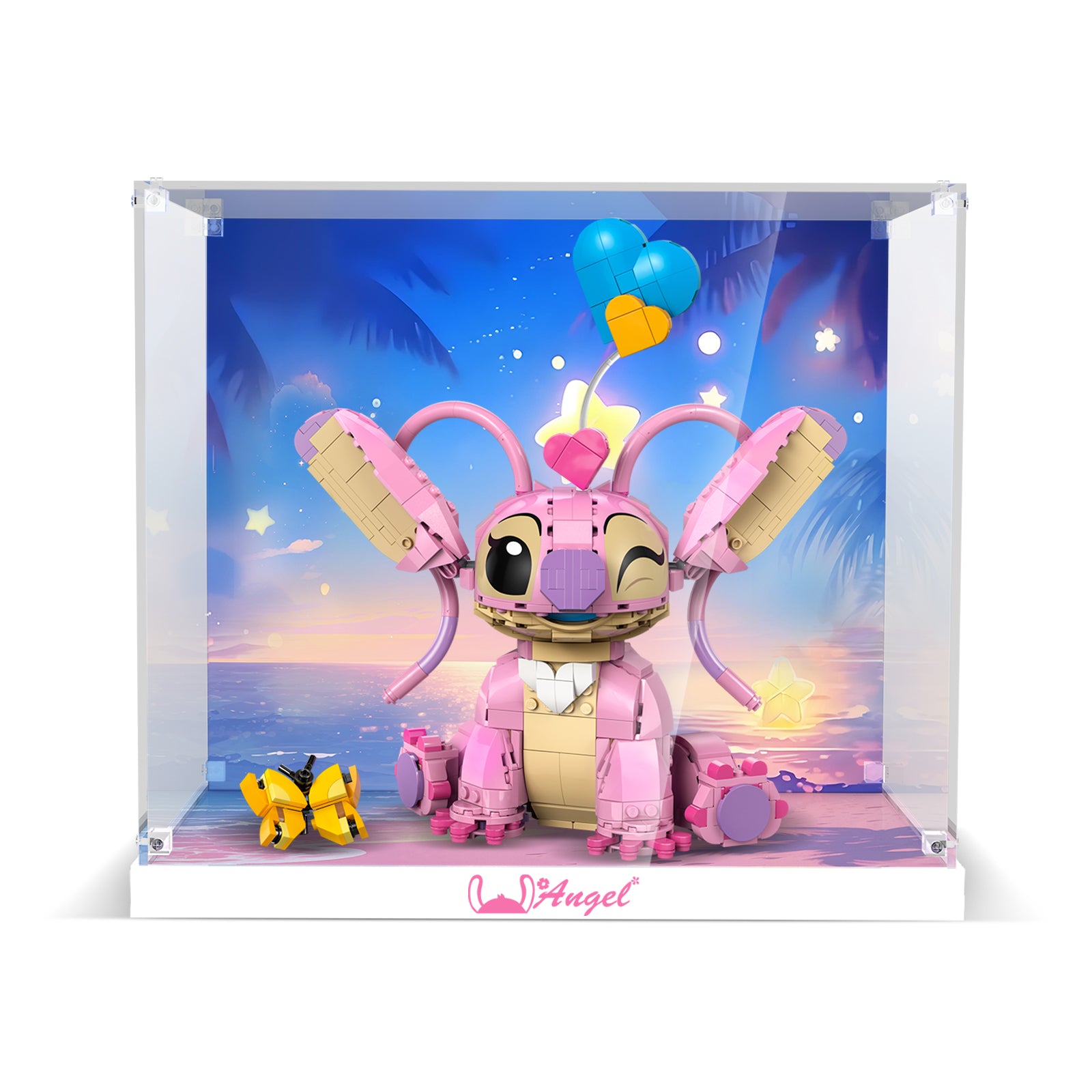 Acrylic Display Case for Lego Disney Angel Lilo & Stitch Kids Toy 43257(Box Only, No Model)