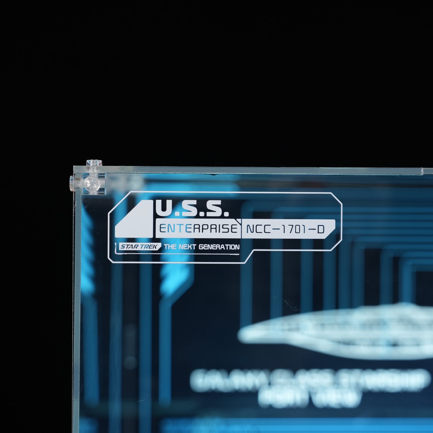LED Light Acrylic Display Case for LEGO® Icons 10356 Star Trek: U.S.S. Enterprise NCC-1701-D™ (LEGO® Set Not Included).