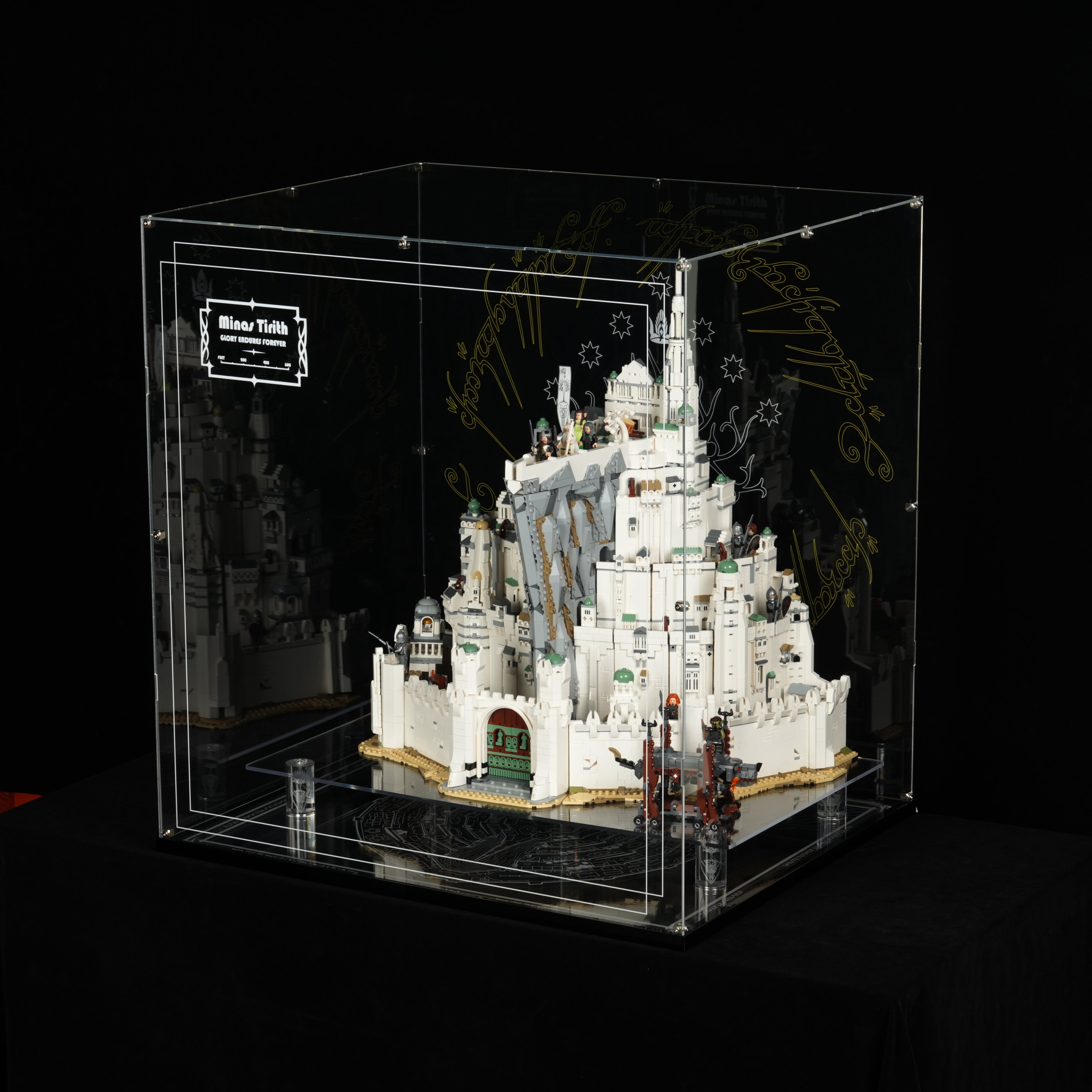 LED Light Acrylic Display Case for LEGO® Icons 11377 The Lord of the Rings: Minas Tirith™ (LEGO® Set NOT Include)