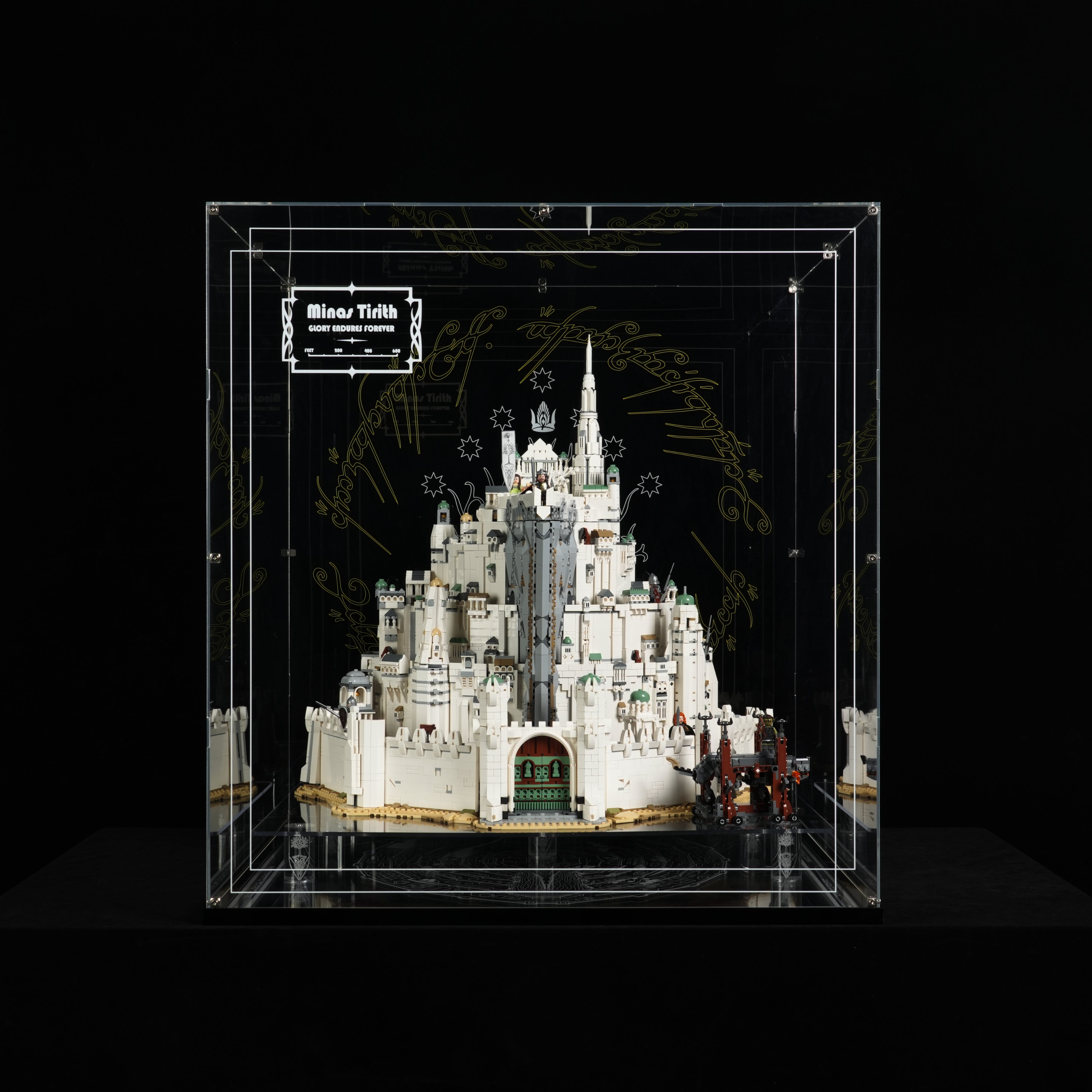LED Light Acrylic Display Case for LEGO® Icons 11377 The Lord of the Rings: Minas Tirith™ (LEGO® Set NOT Include)