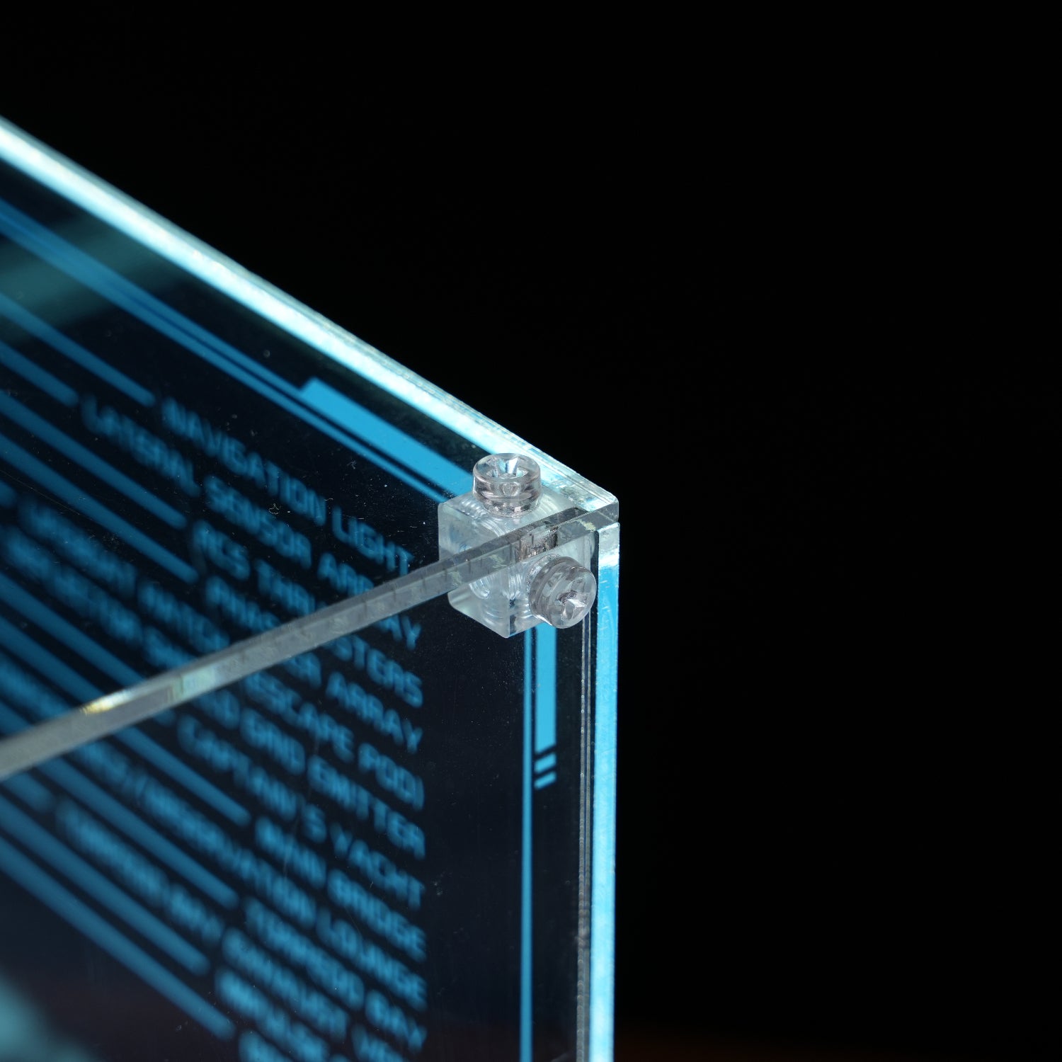 LED Light Acrylic Display Case for LEGO® Icons 10356 Star Trek: U.S.S. Enterprise NCC-1701-D™ (LEGO® Set Not Included).