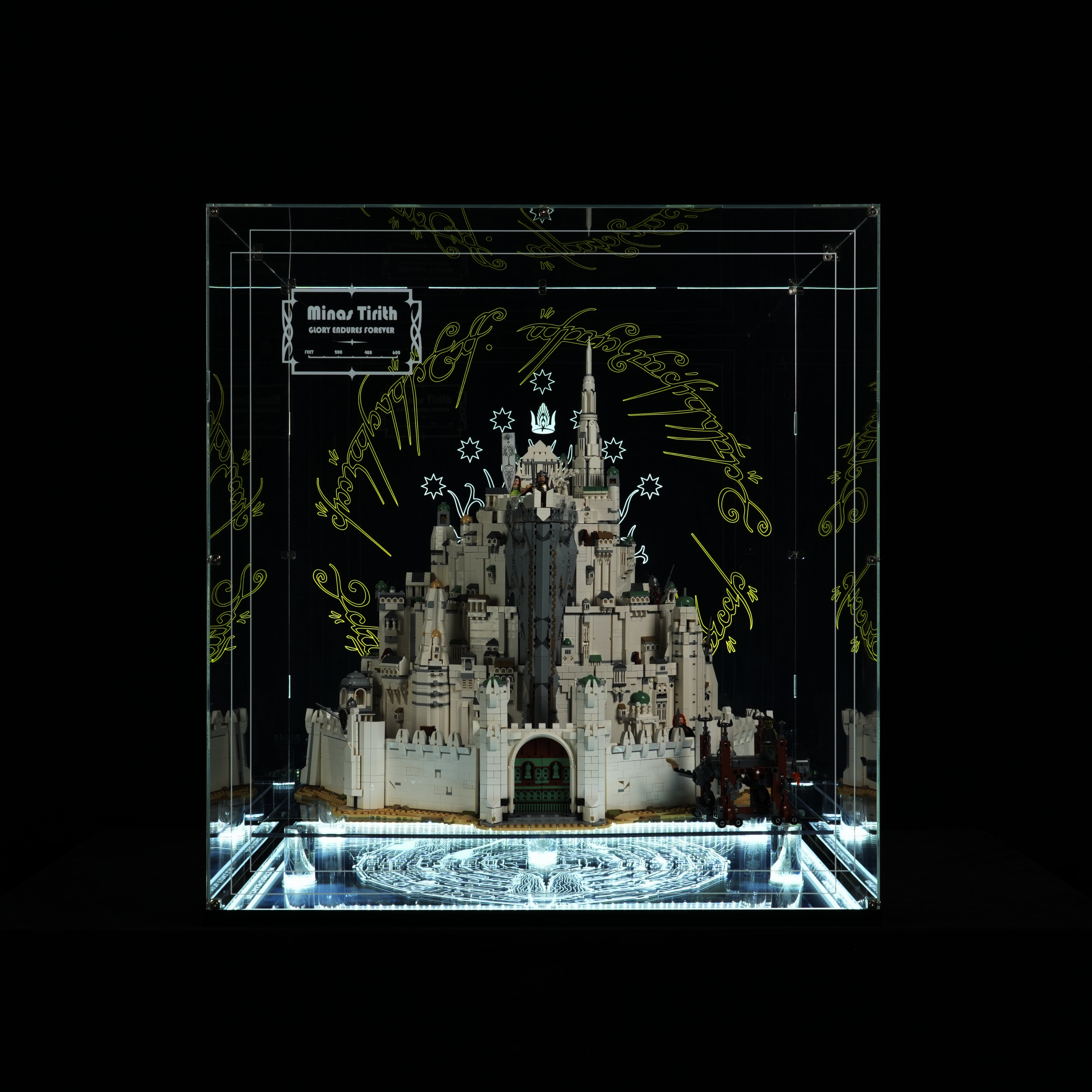 LED Light Acrylic Display Case for LEGO® Icons 11377 The Lord of the Rings: Minas Tirith™ (LEGO® Set NOT Include)