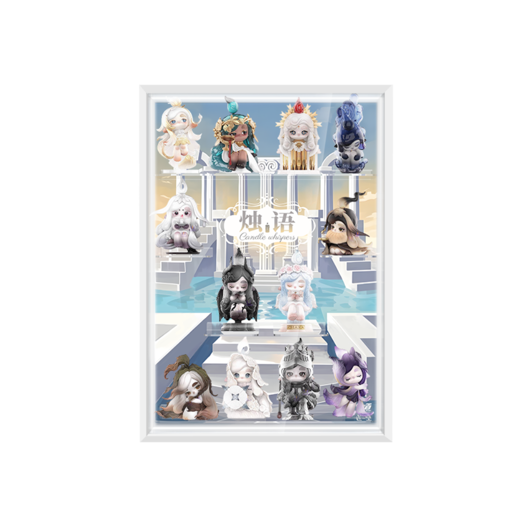 White LED Acrylic Display Frame for POP MART® CHAKA "Candle Whisper Series Figures" (Model Not Included)