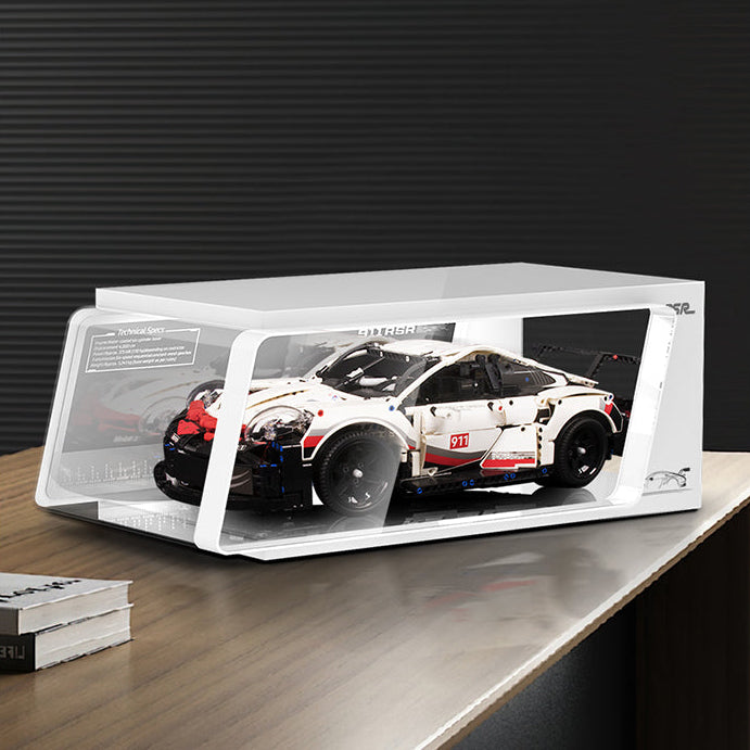 Crazy Designer Collection - LED Acrylic Display Case for LEGO® Technic 42096 Porsche 911 RSR (Lego Set Not Included)